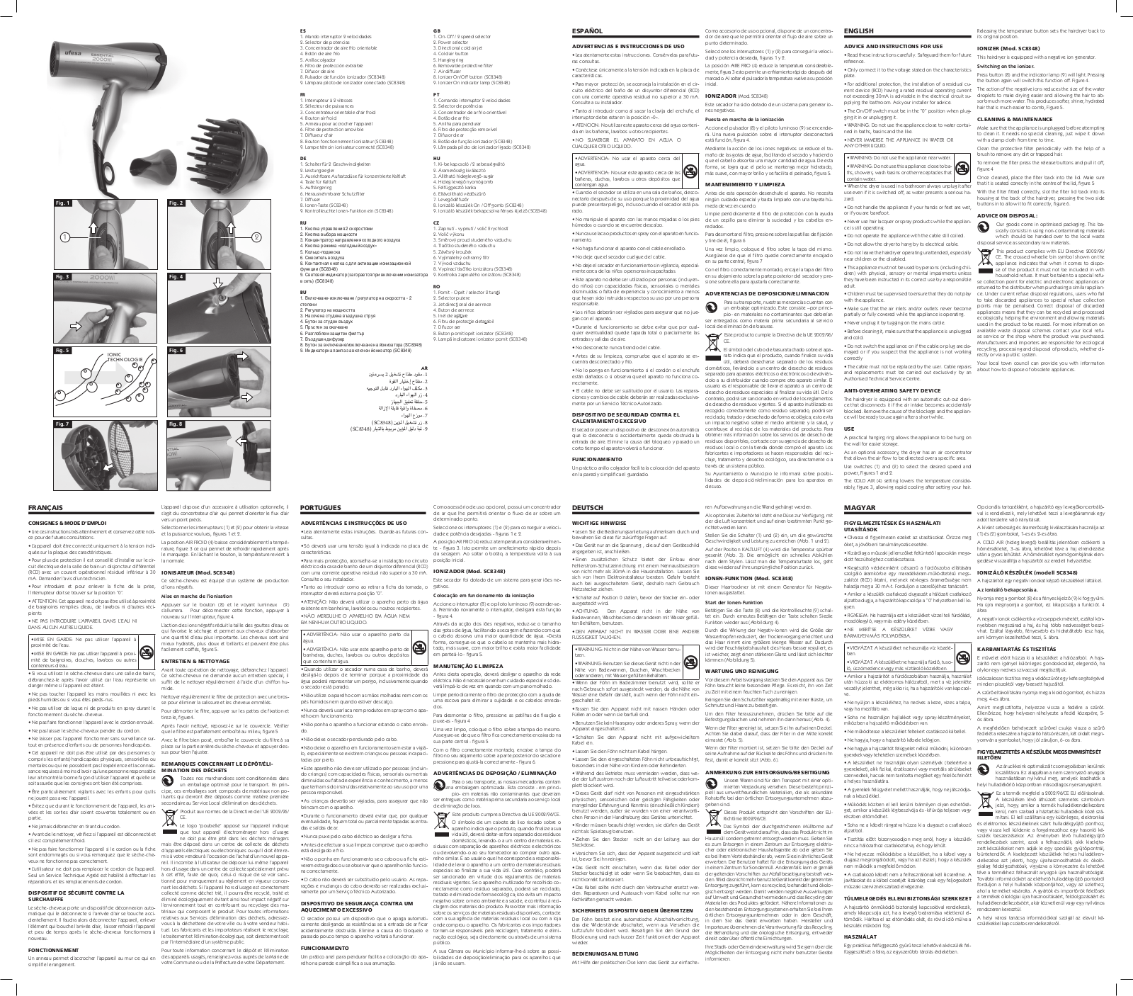 Ufesa SC8348, SC8355 User Manual