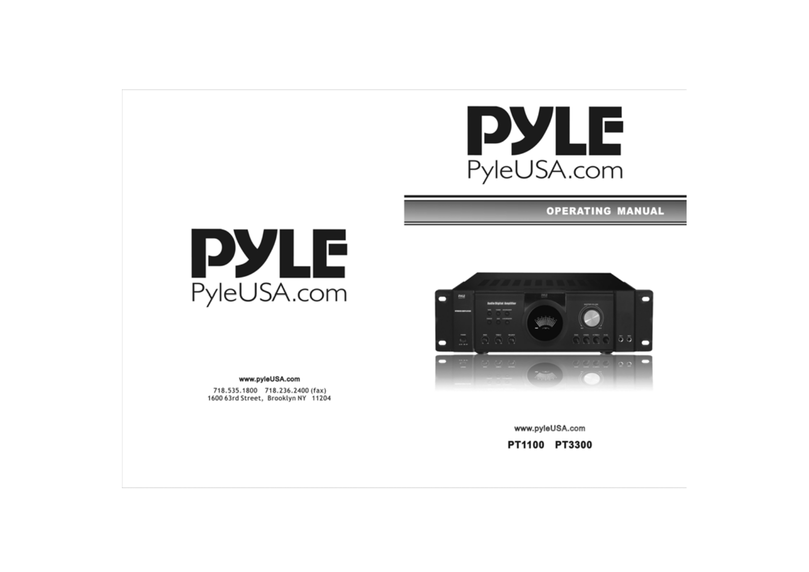 Pyle PT1100 User guide - ManualMachine.com