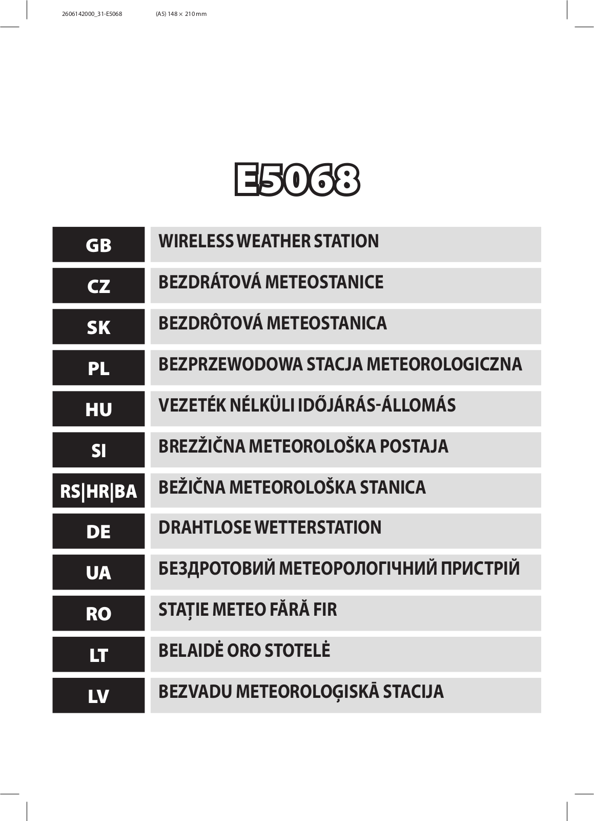 Emos E5068 Operating Instructions