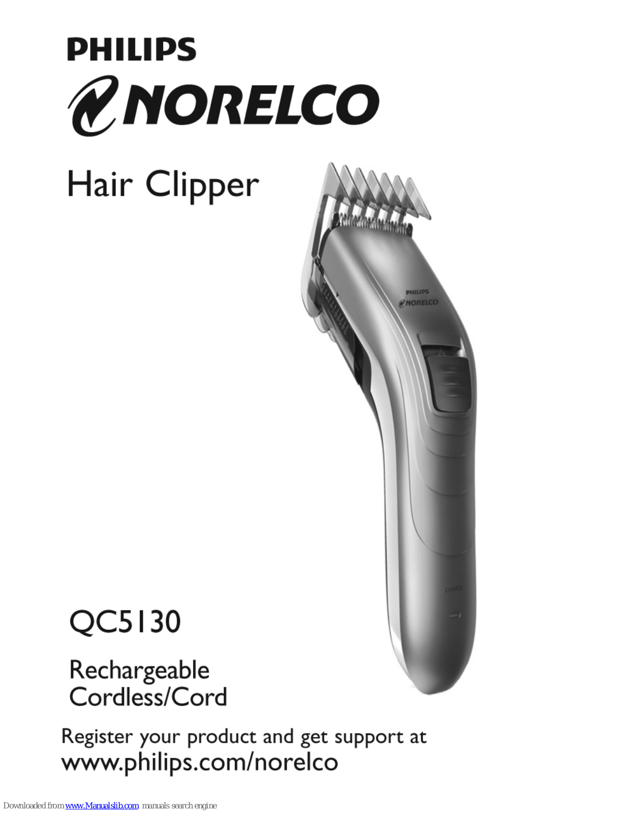 Philips Norelco QC5130/80, Norelco QC5130/40, Norelco QC5130 User Manual