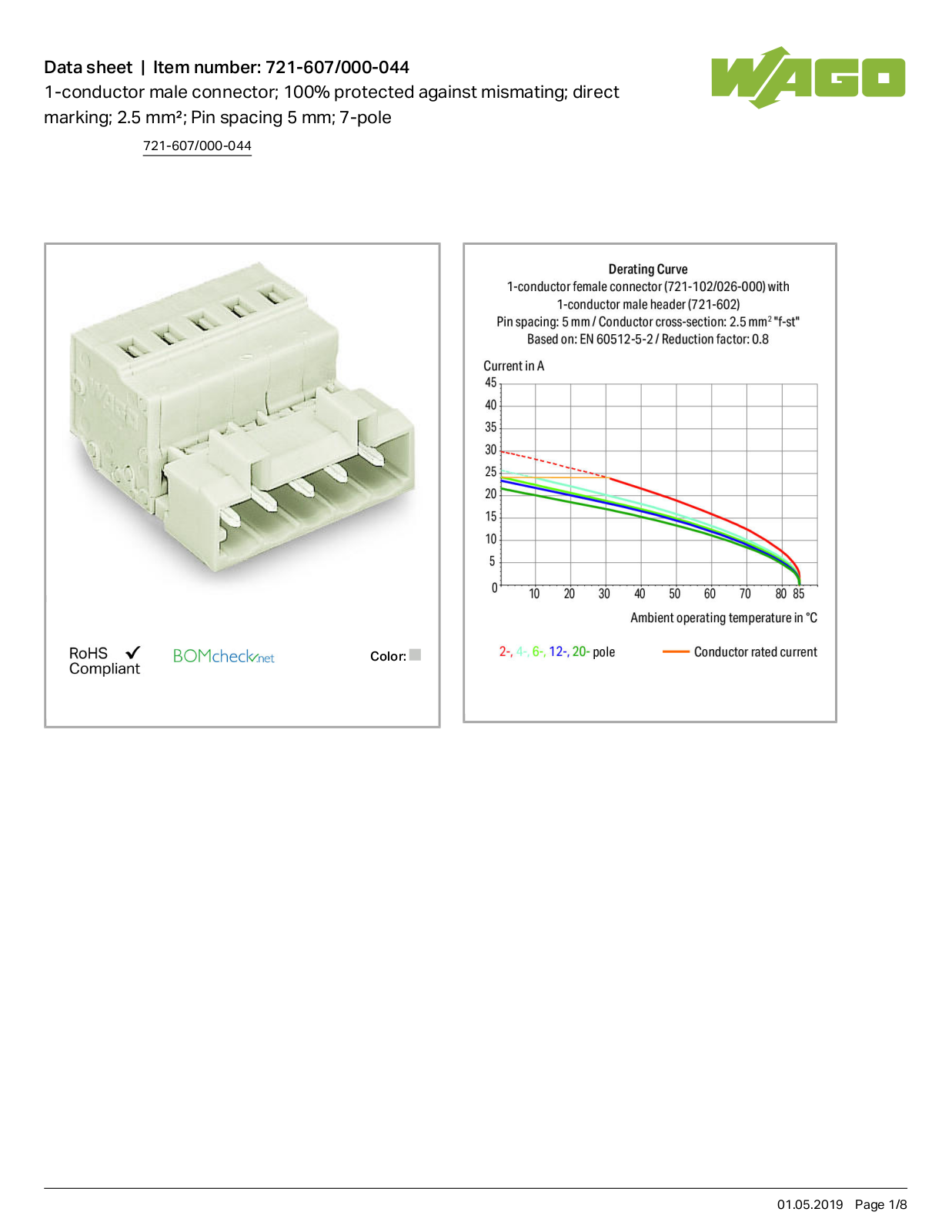 Wago 721-607/000-044 Data Sheet