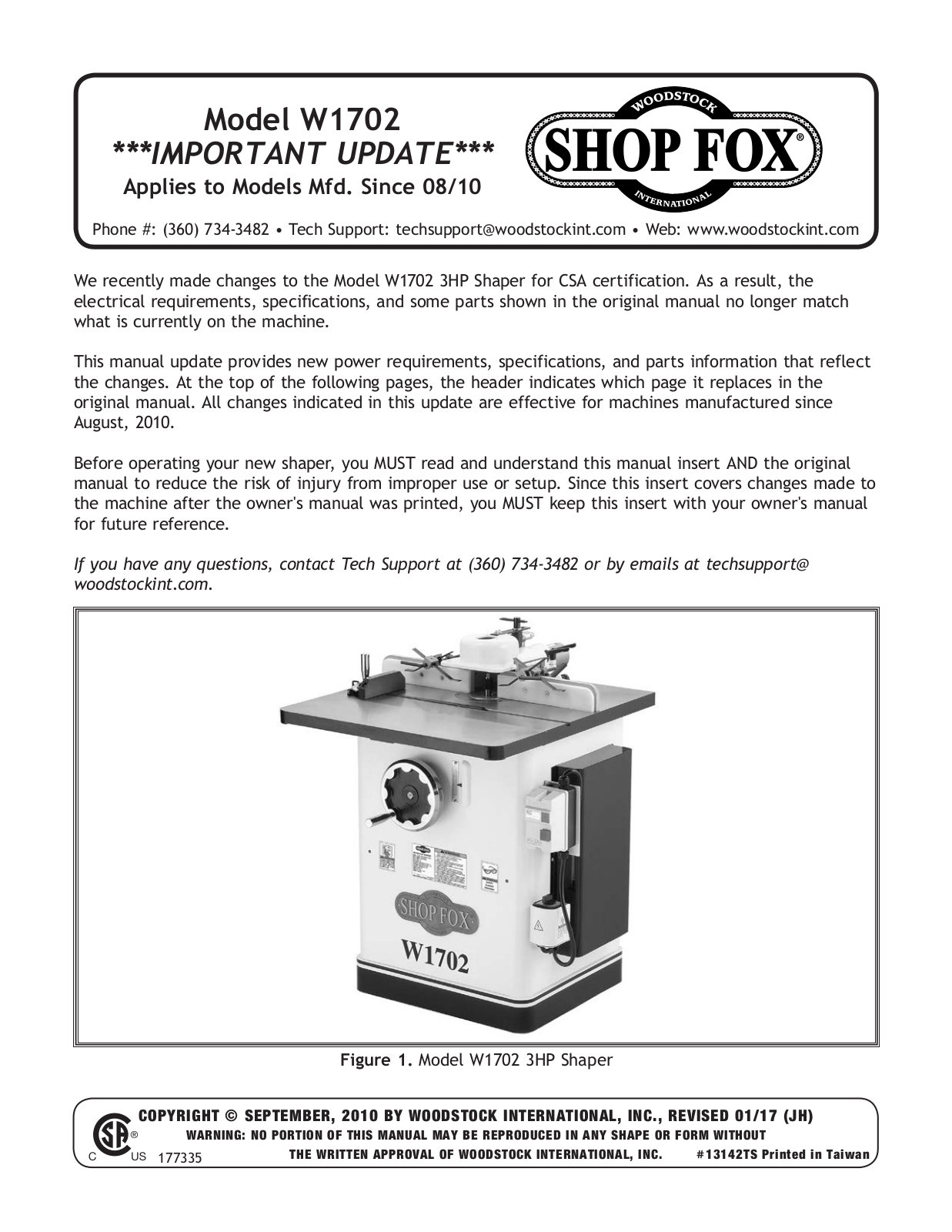 Shop Fox W1702 User guide - ManualMachine.com