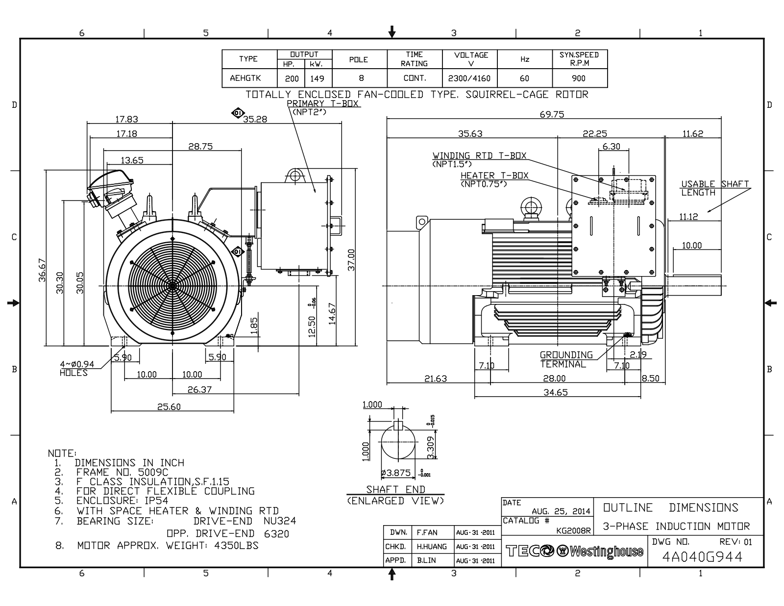 Teco KG2008R Reference Drawing