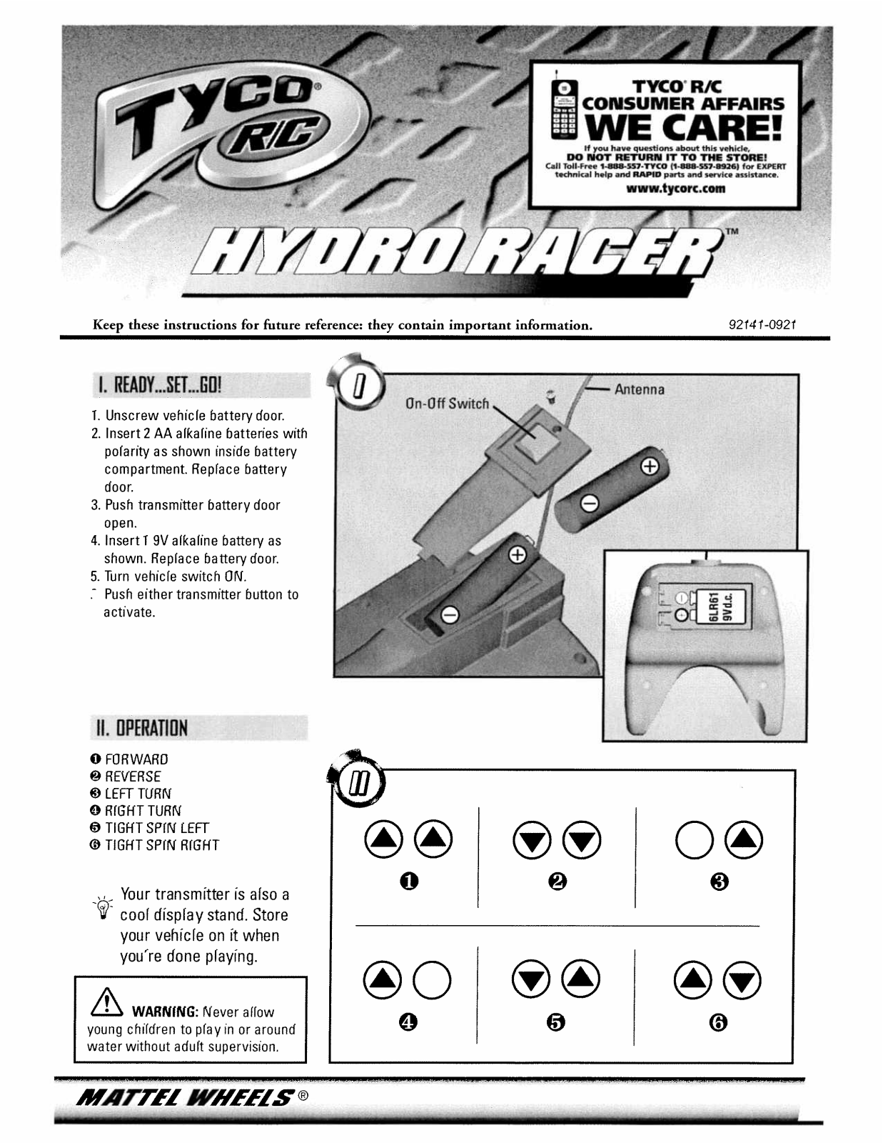 Fisher-Price 92141, 92958 Instruction Sheet