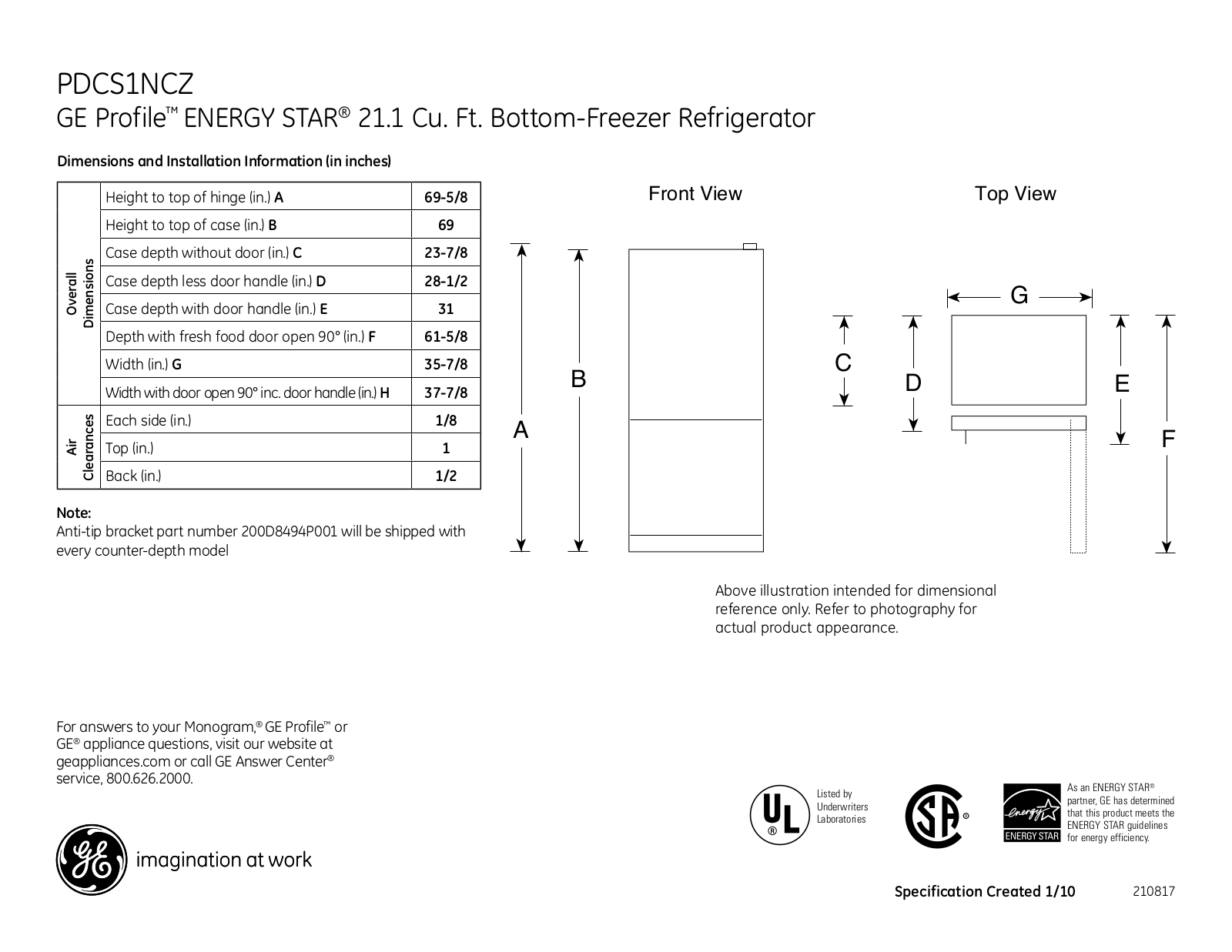 GE PDSS0MFX, PDCS1NCZLSS, PDCS1NCZRSS, PDCS1NCZ User Manual