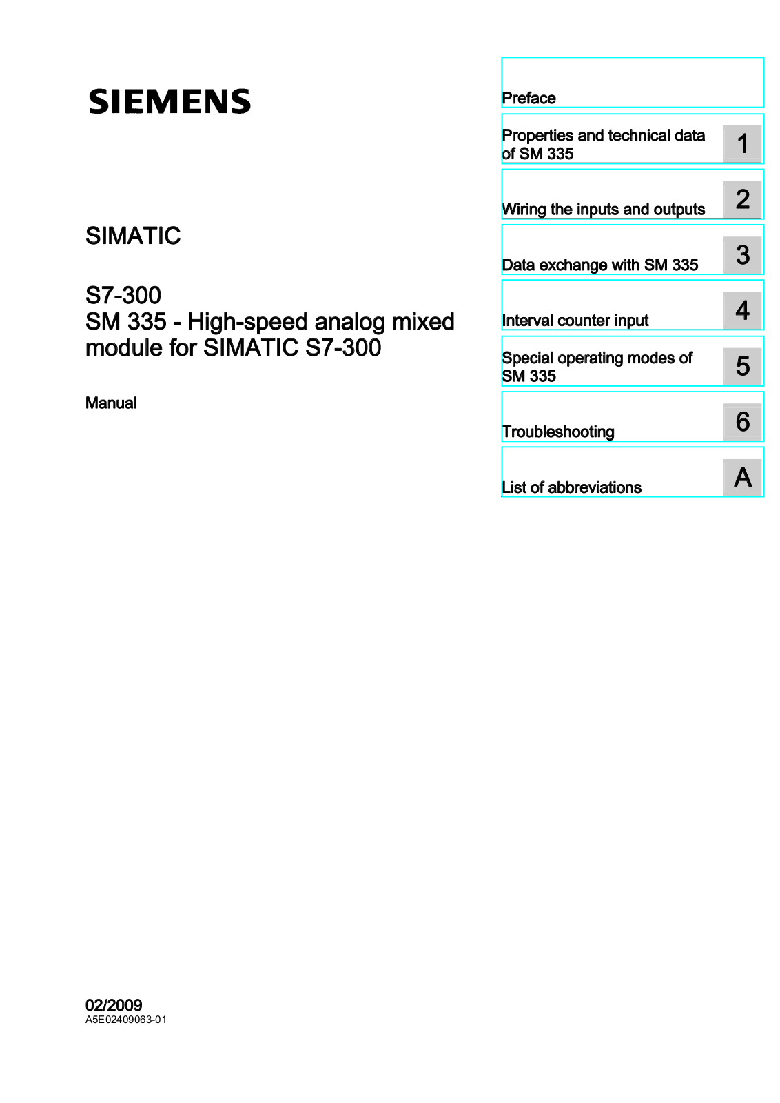 Siemens SIMATIC S7-300, SM 335 User Manual