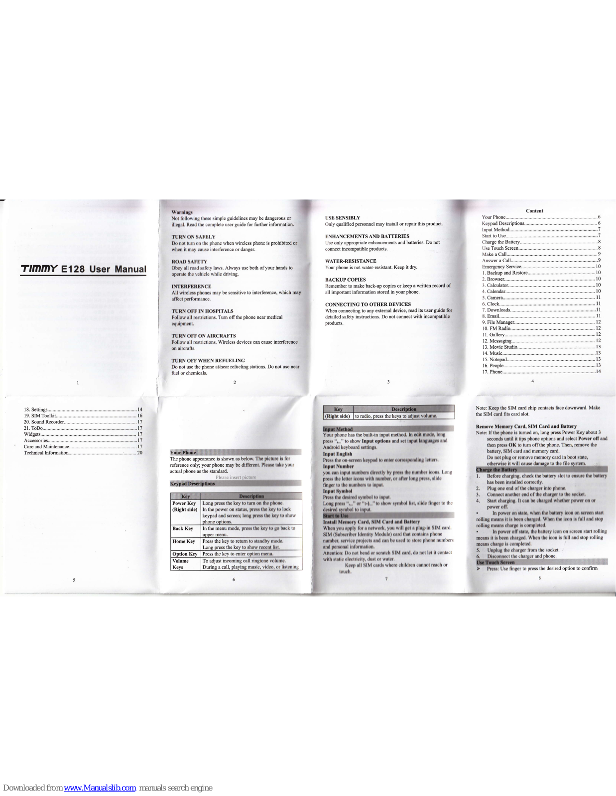 Timmy E128 User Manual - ManualMachine.com