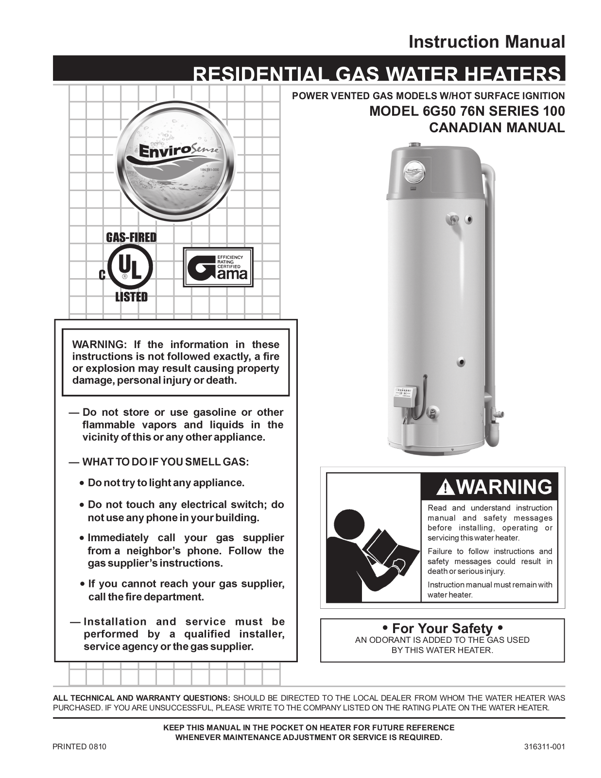 Enviro 6G50 76N User Manual