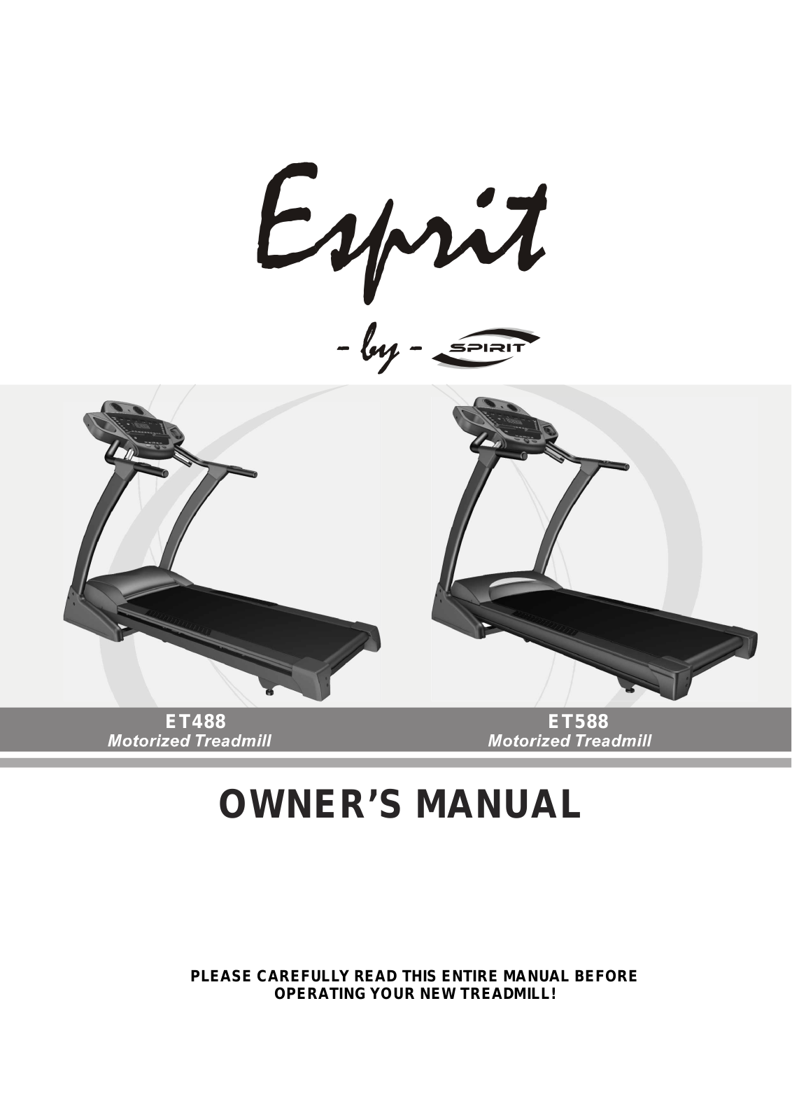 ESPRIT ET488, ET588 User Manual