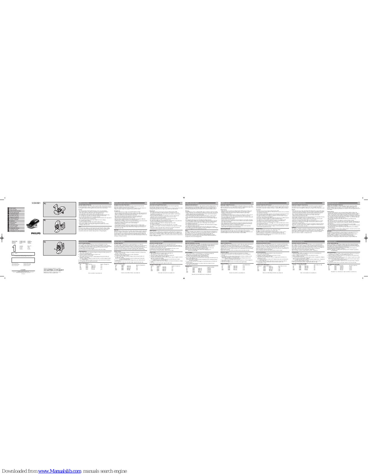 Philips SCB3021/05, SCB3021/12, MultiLife SCB3021 User Manual - ManualMachine.com