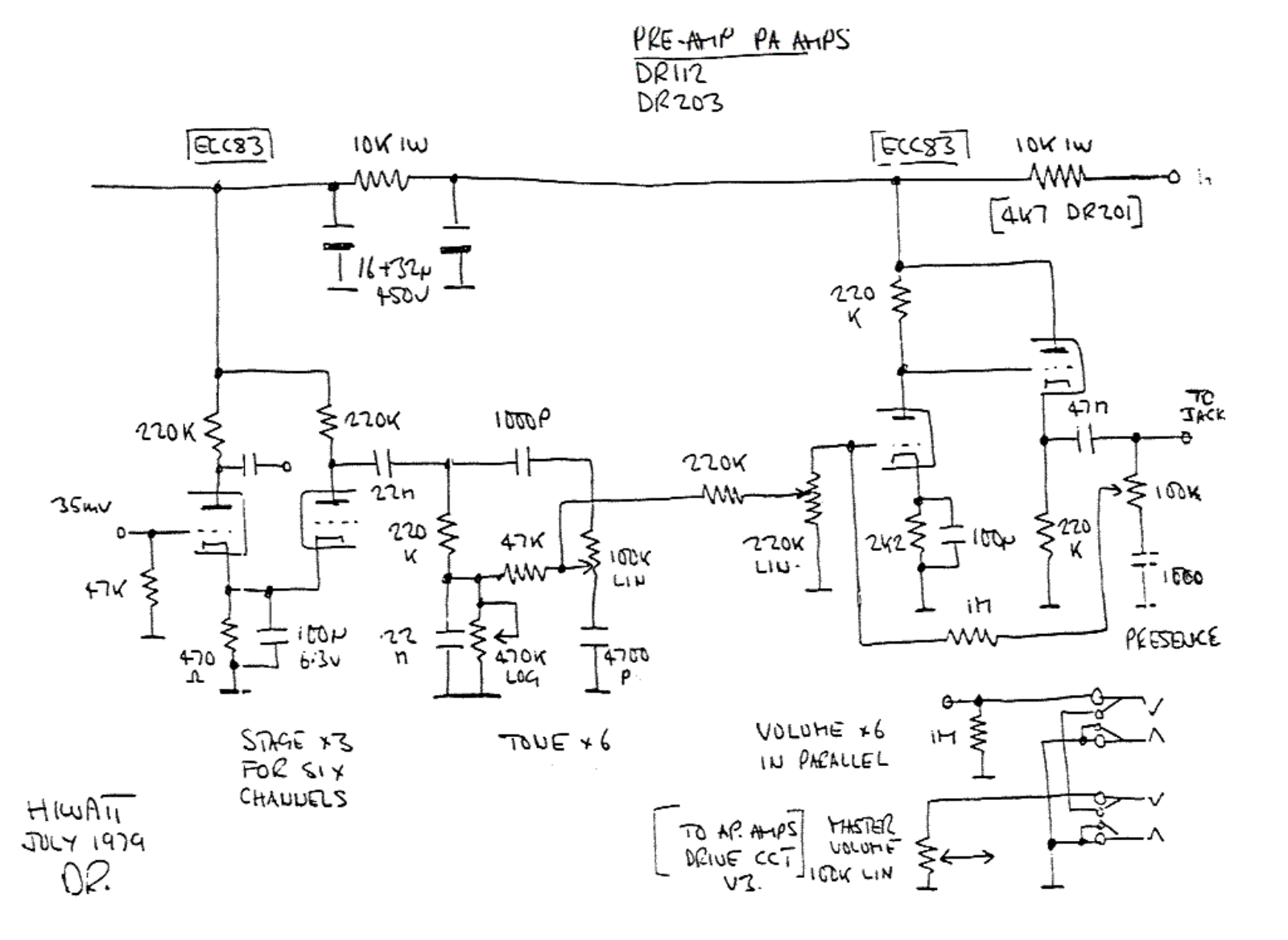 Hiwatt dr203 schematic - ManualMachine.com