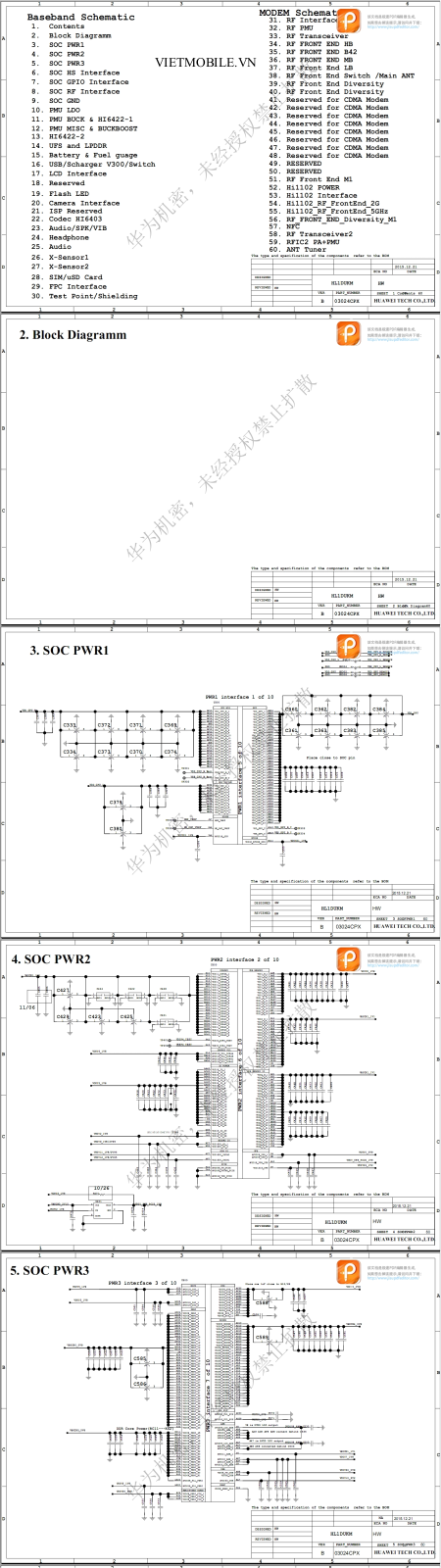 HUAWEI Honor V9 Schematics