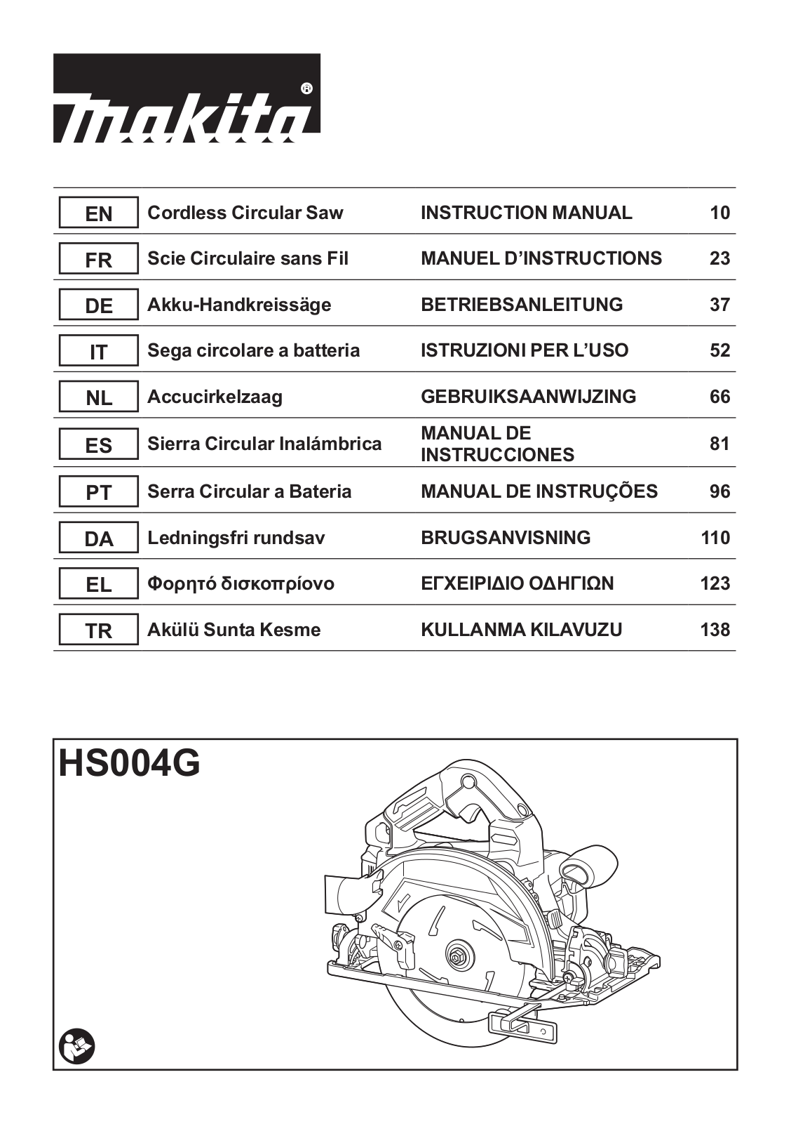 Makita HS004GZ User Manual