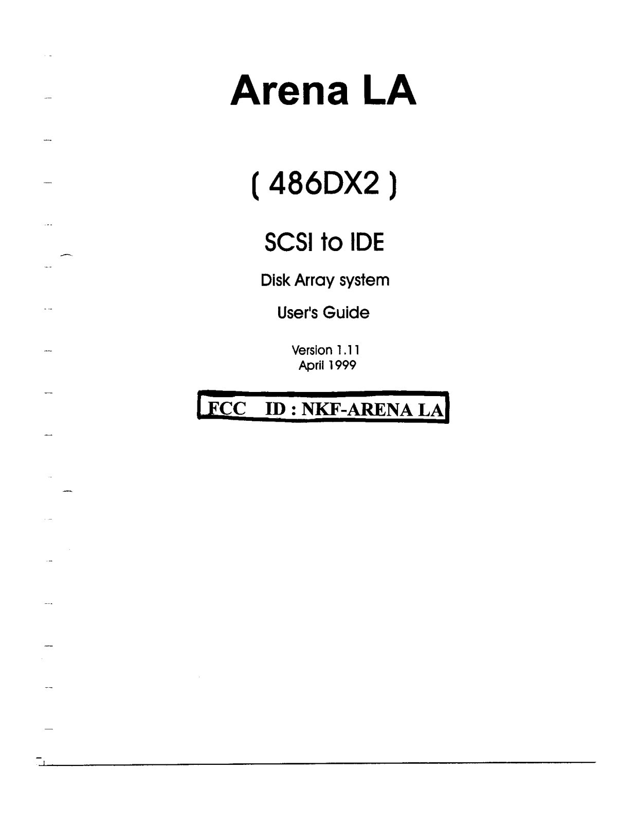 Maxtronic Co ARENALA User Manual