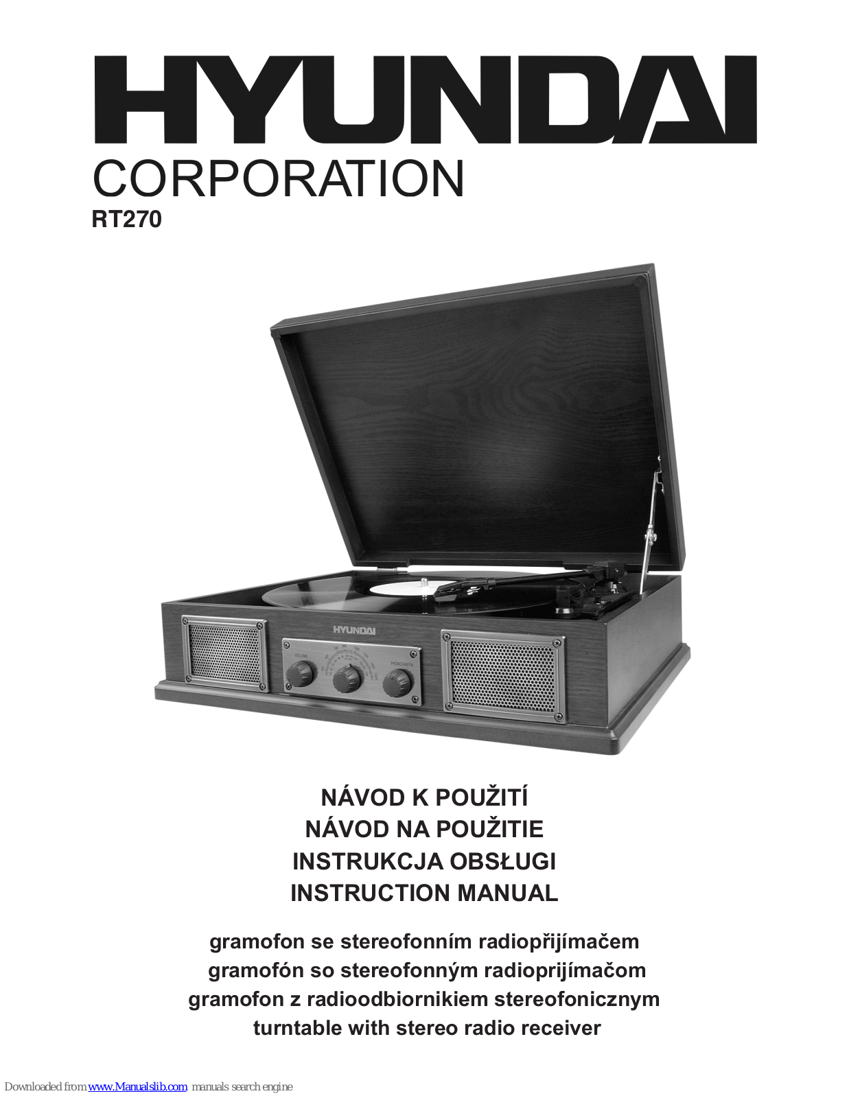 Hyundai RT270 Instruction Manual - ManualMachine.com