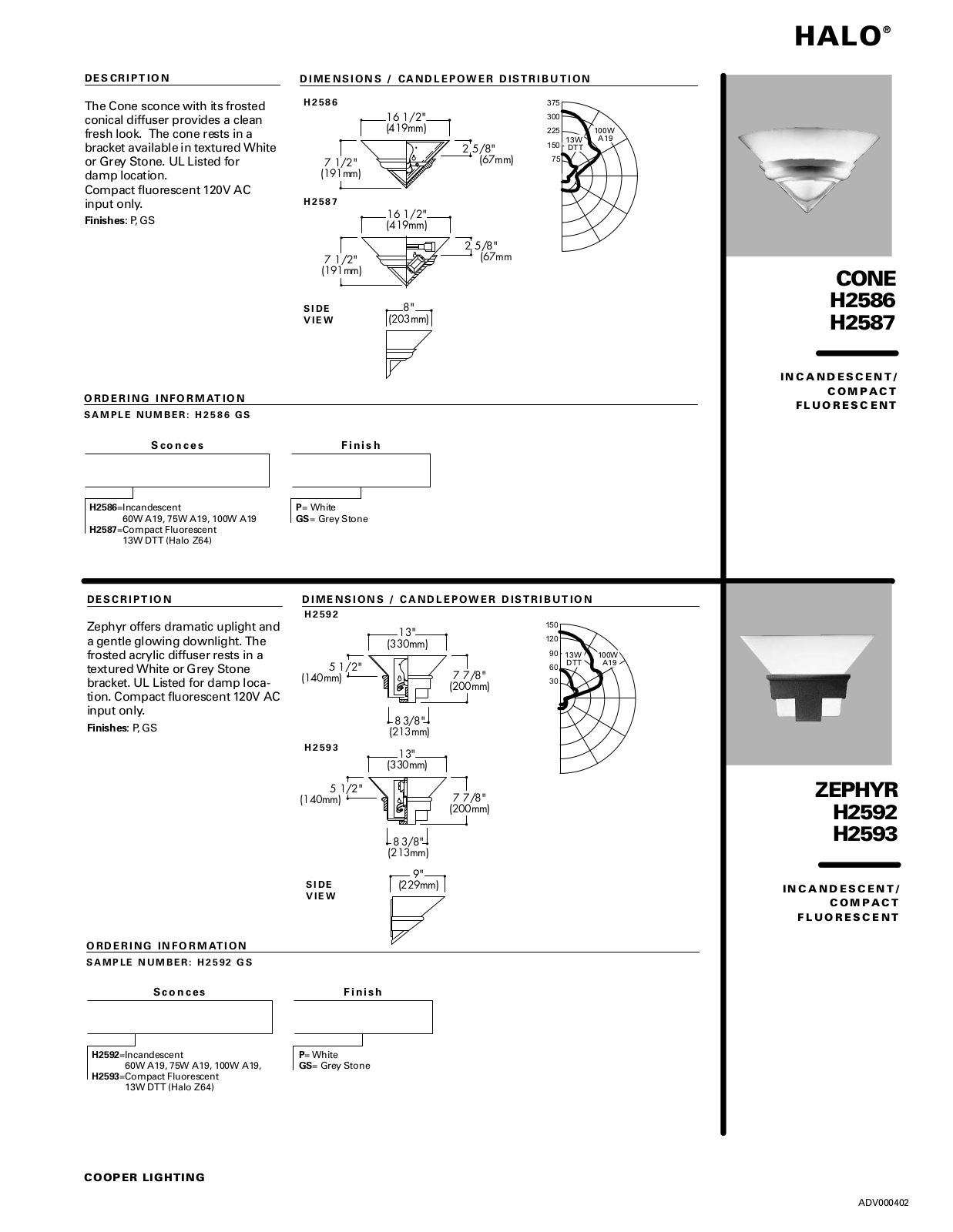 Halo Lighting System H2592, H2586, H2593, H2587 User Manual