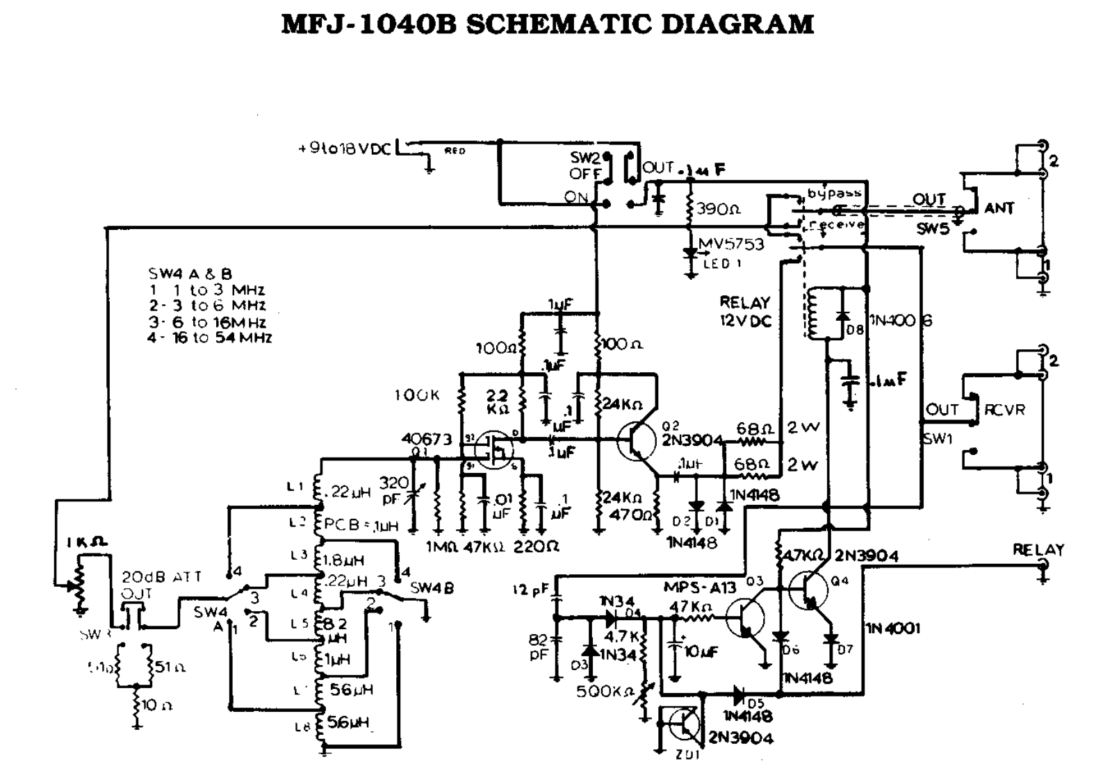 MFJ MFJ-1040B Schematics - ManualMachine.com