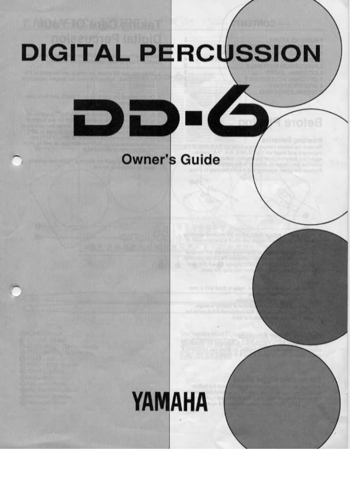 Yamaha Audio DD-6 User Manual