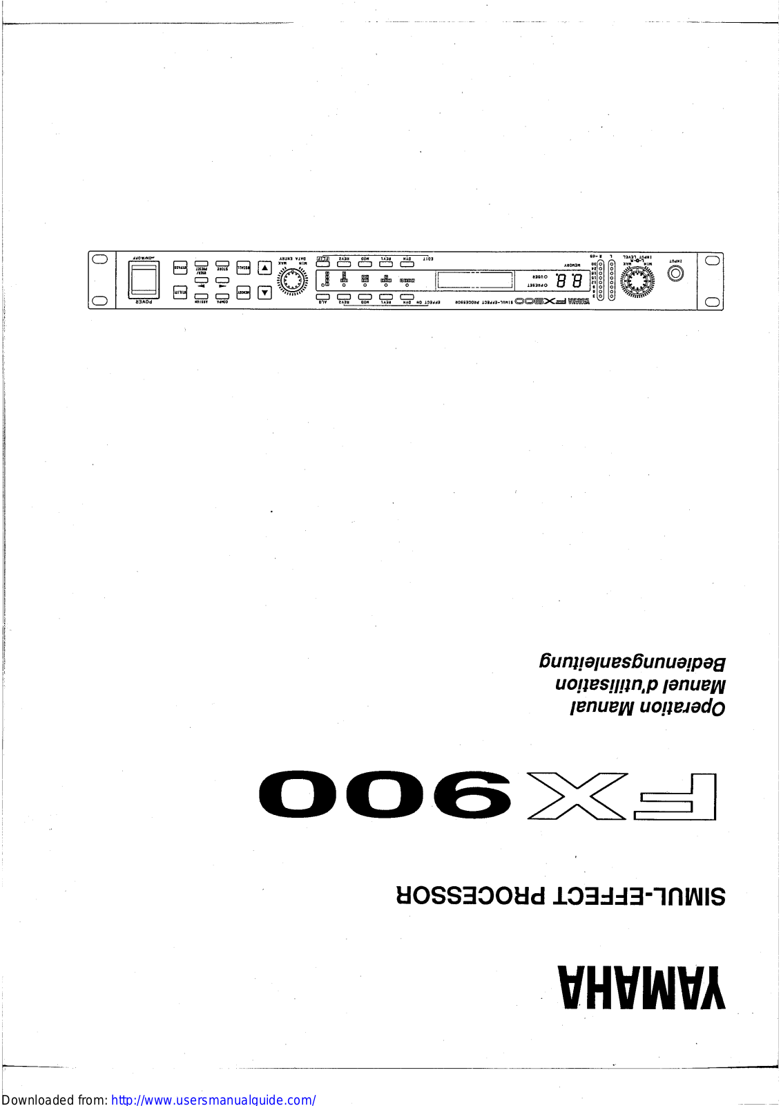 Yamaha Audio FX900 User Manual