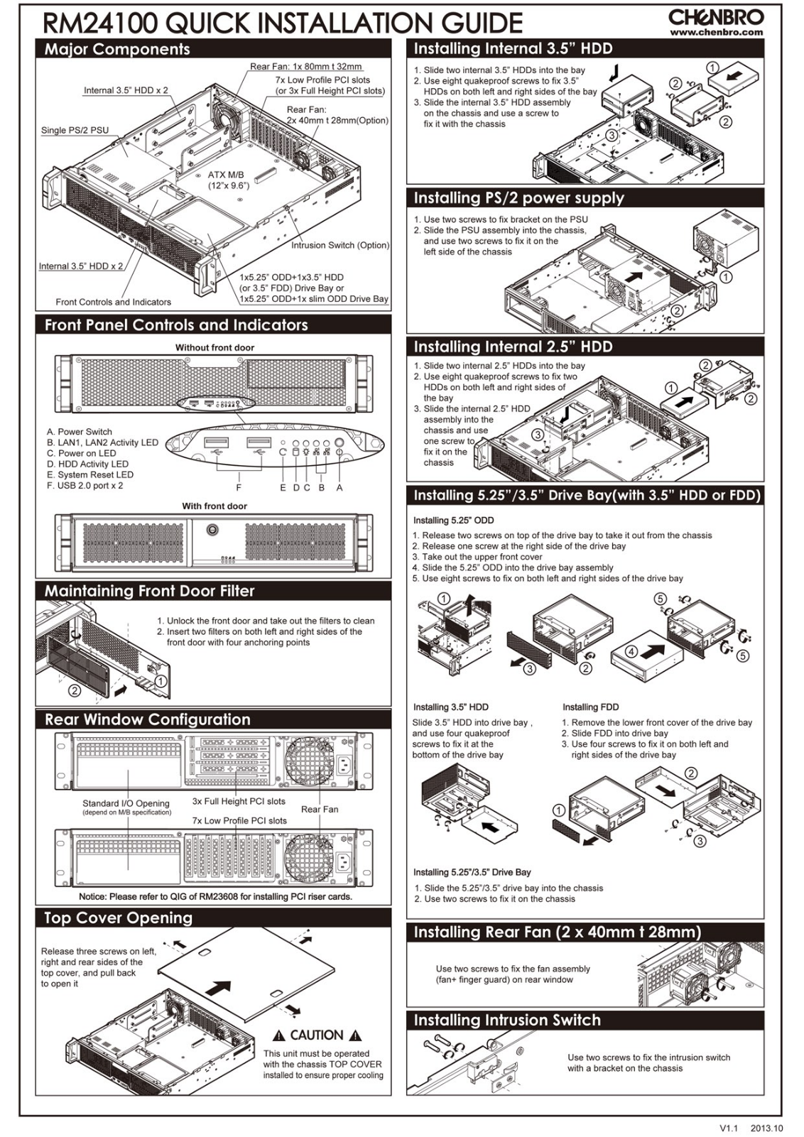 Chenbro RM24100-L operation manual