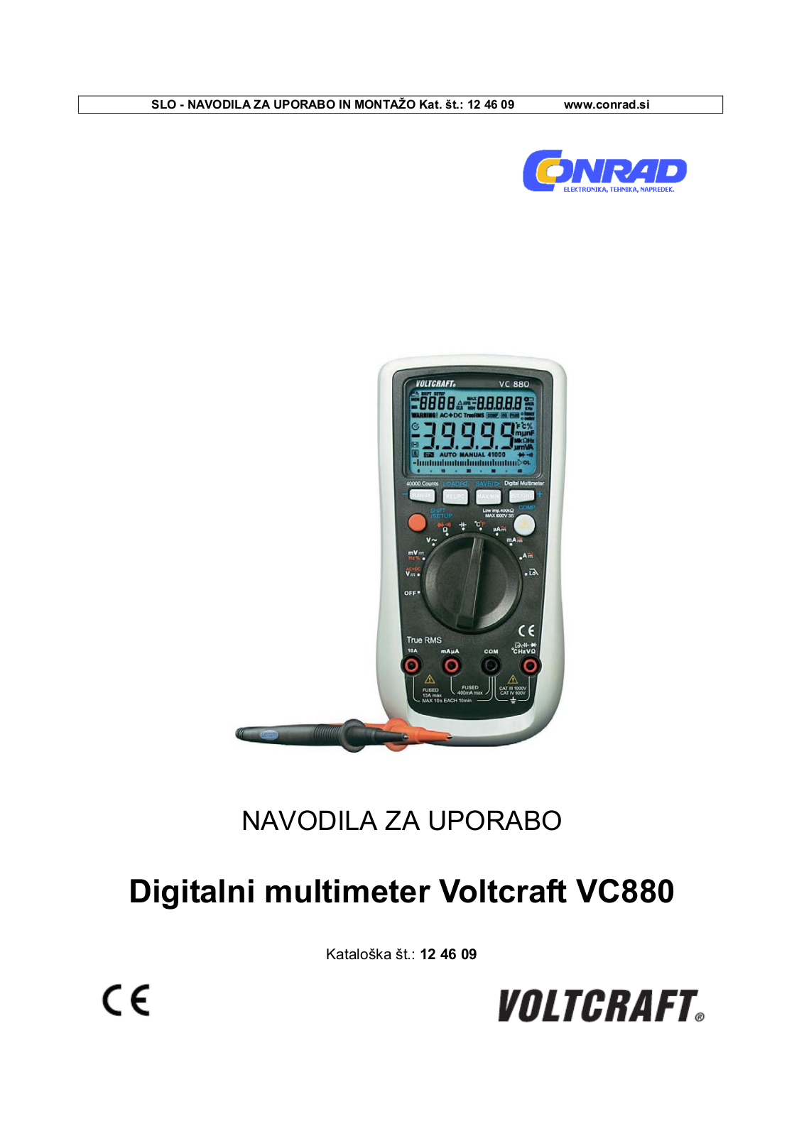 VOLTCRAFT VC880 User guide