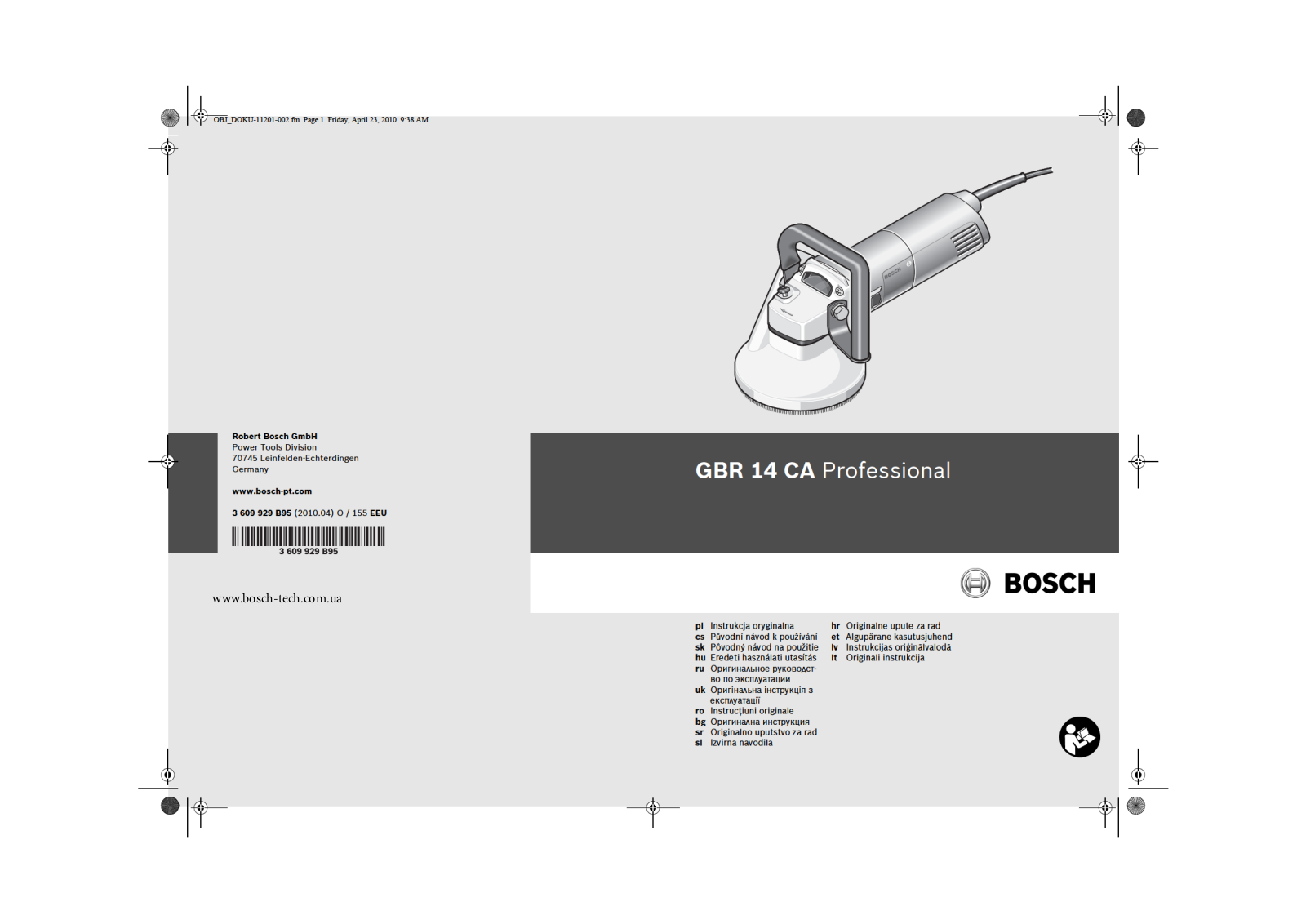 Bosch GBR 14 CA User Manual