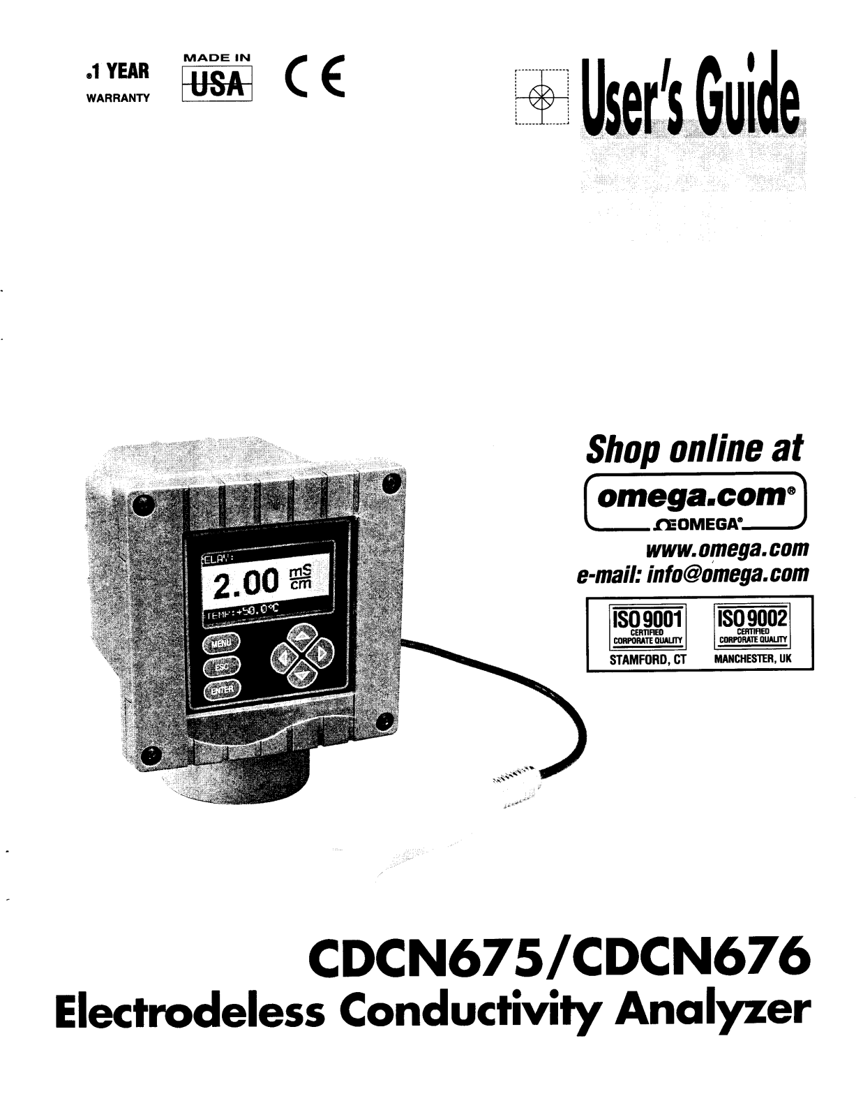 Omega Products CDCN675 Installation  Manual