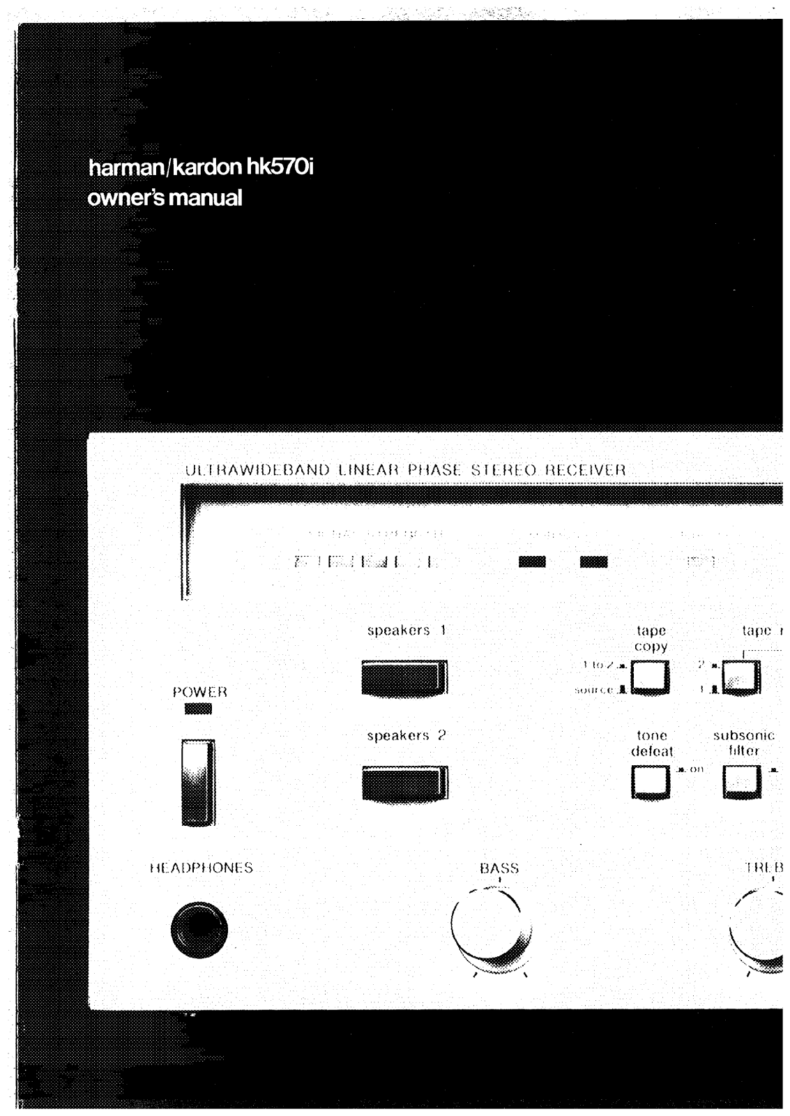 Harman kardon HK570I User Manual