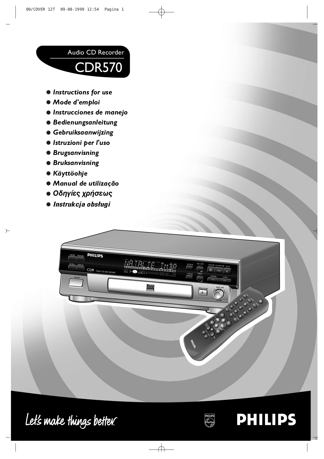 Philips CDR570BK, CDR570/00S, CDR570/00 User Manual