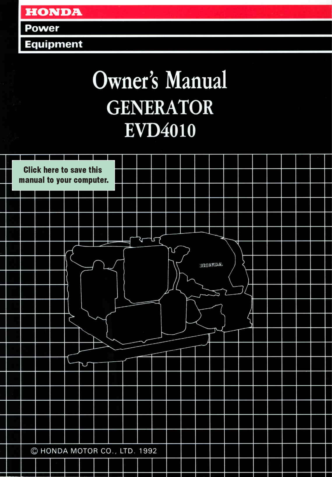 Honda Power Equipment EVD4010 User Manual