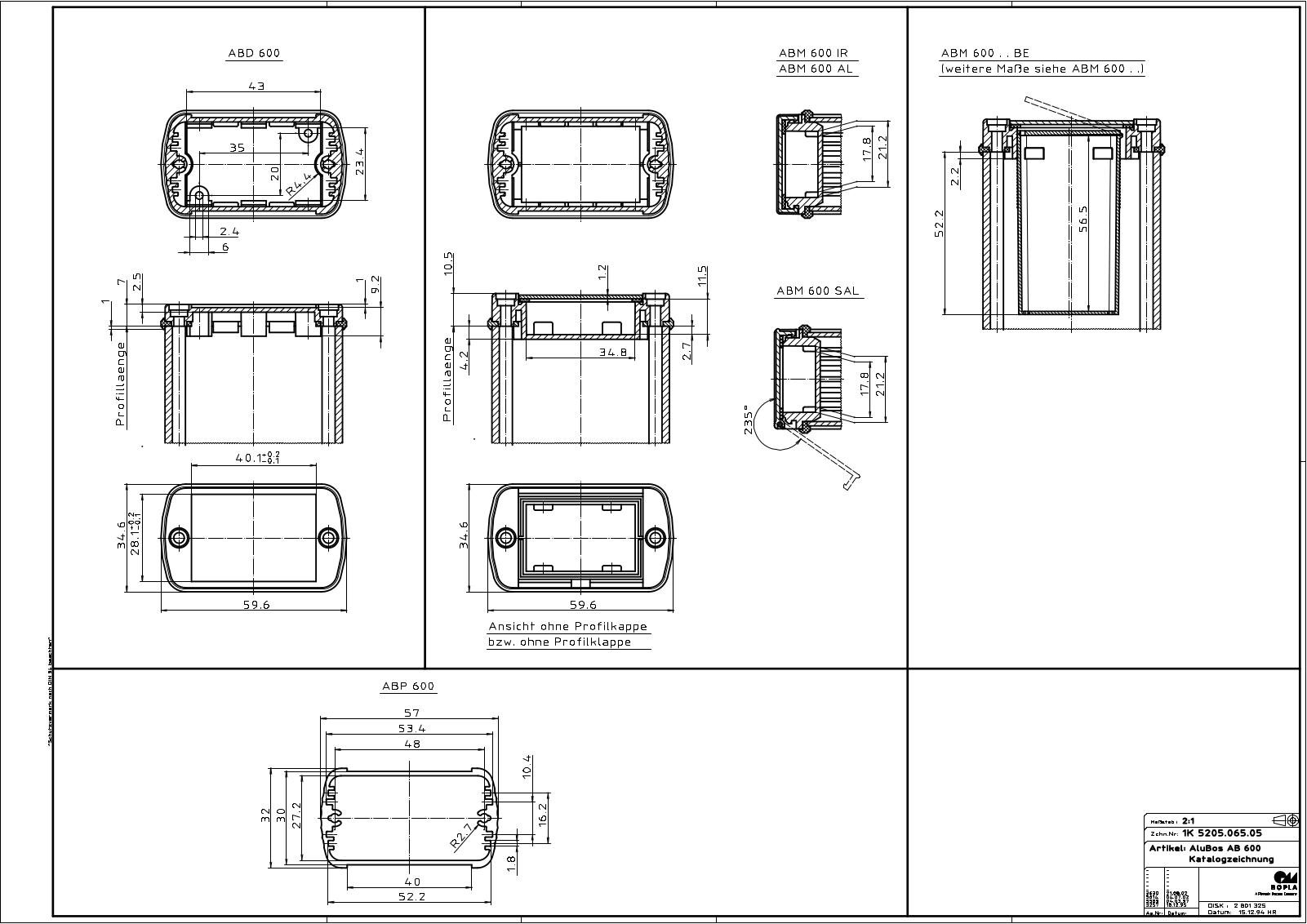 BOPLA ABD 600, ABM 600 AL-BE Datasheet - ManualMachine.com