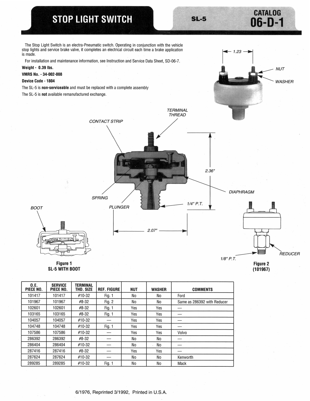 BENDIX 06-D-1 User Manual