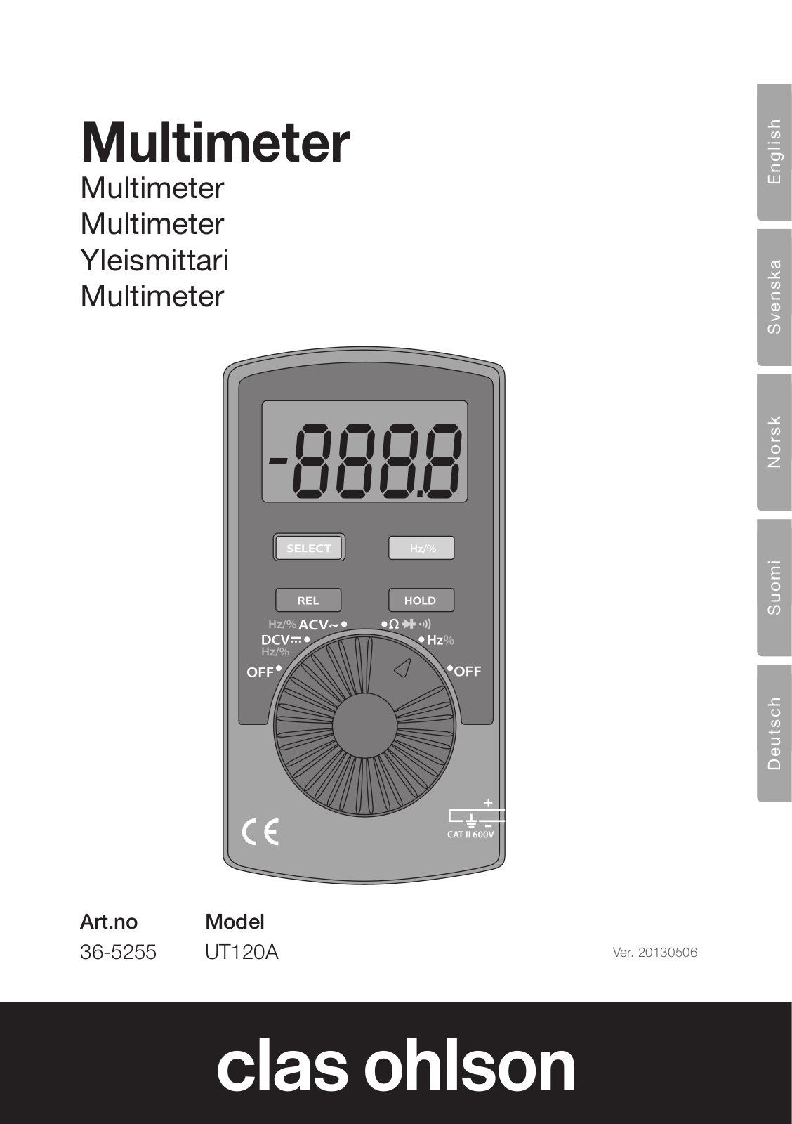 Clas Ohlson ut120a User Manual