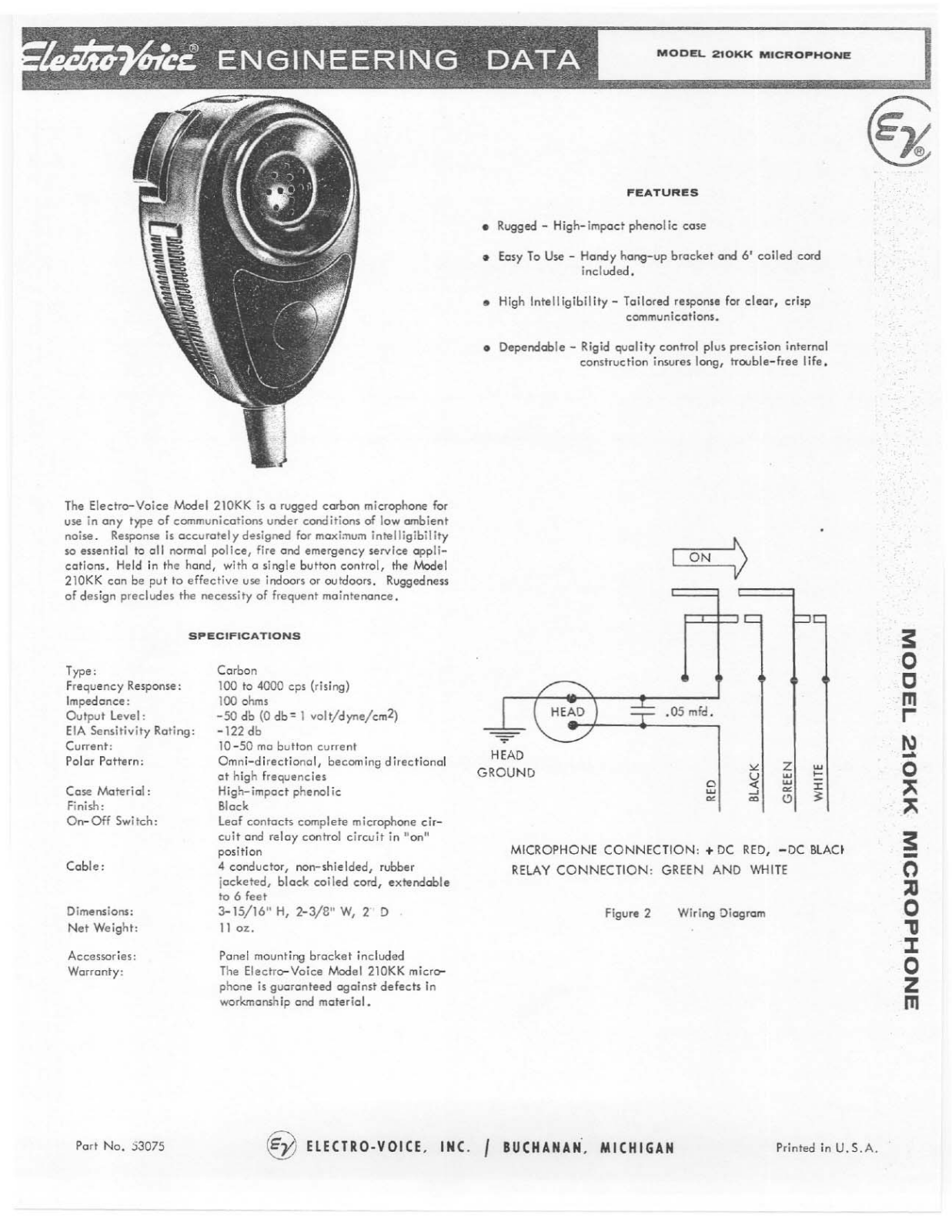 Electro-voice 210KK DATASHEET