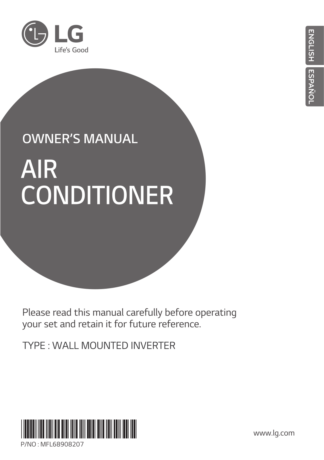 LG VM092CS Owner's Manual