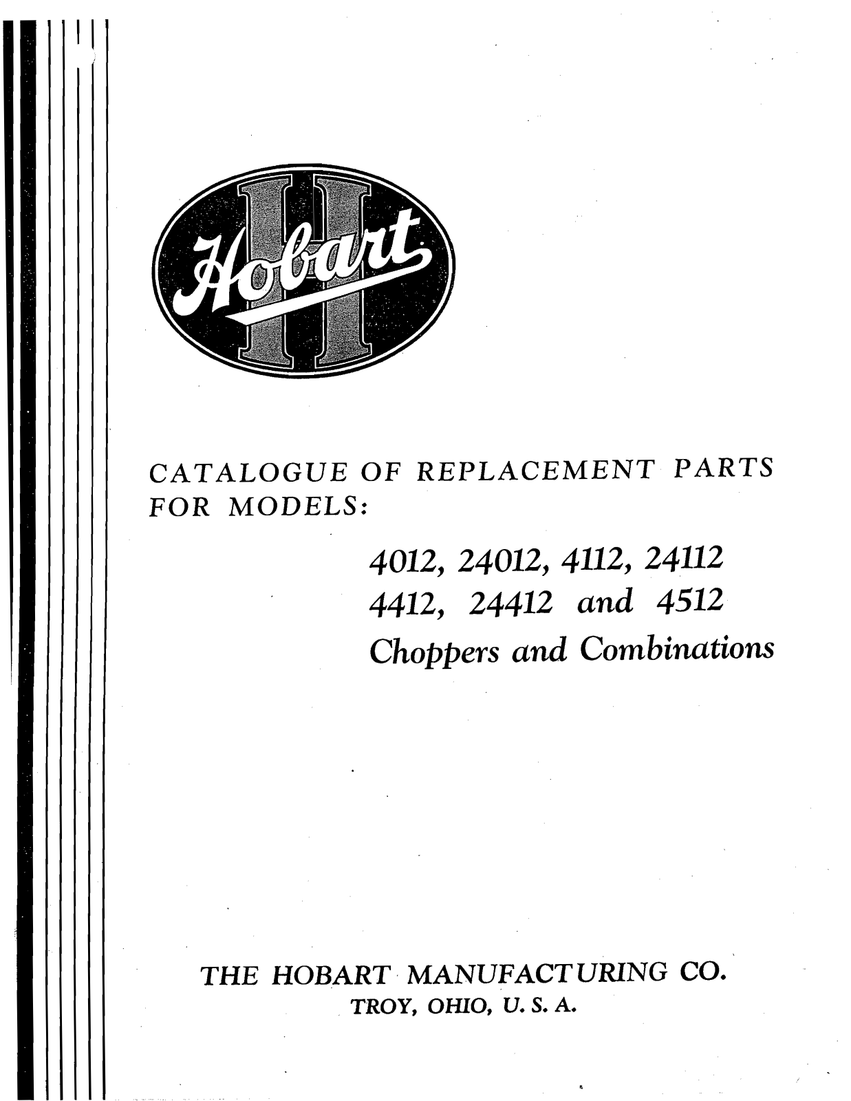 Hobart 24012 Parts List