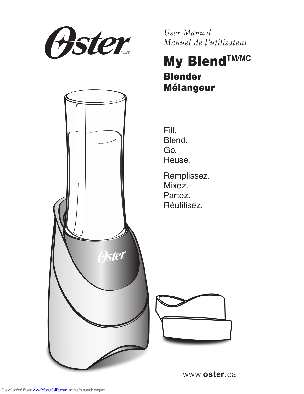 Oster My Blend, My Blend TM, My Blend MC User Manual