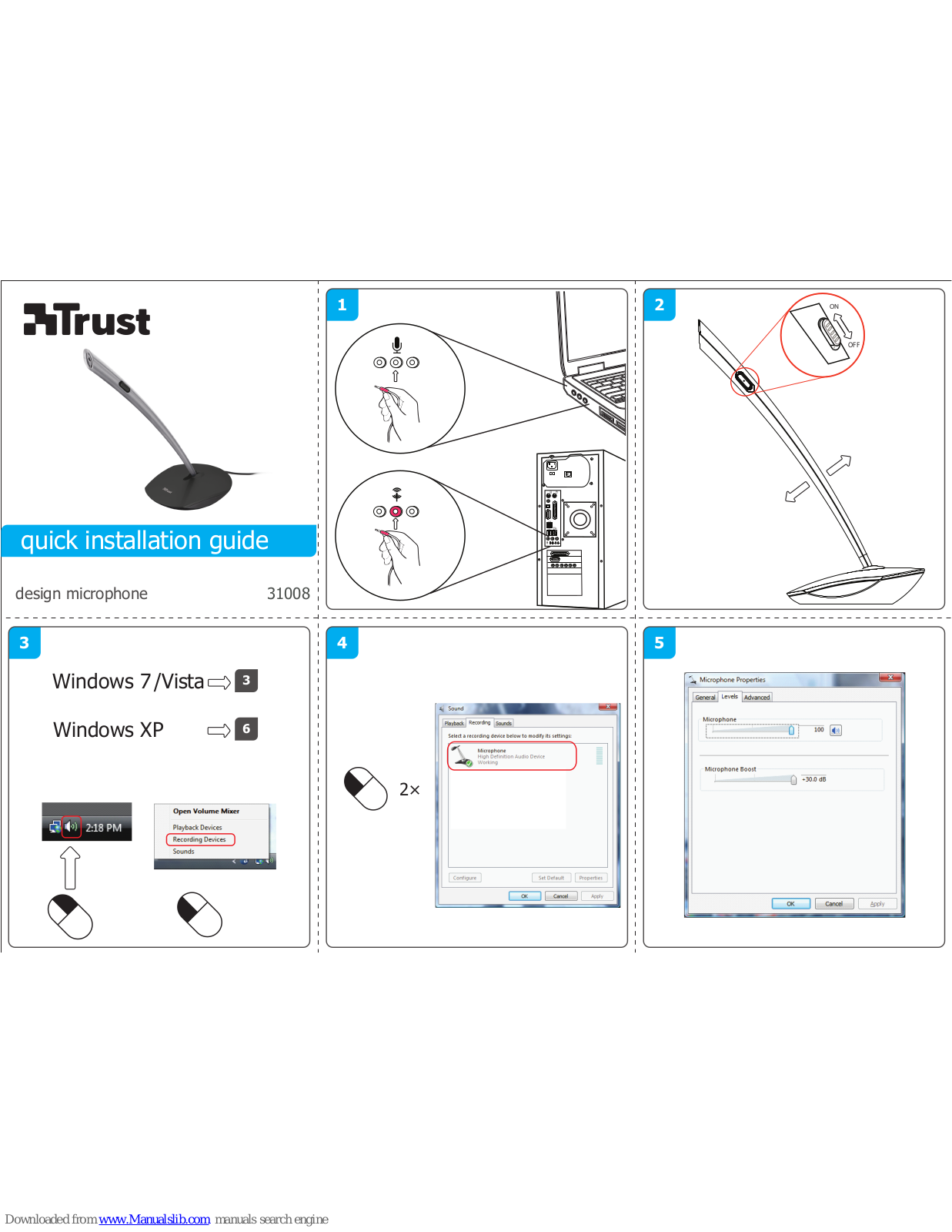 Trust 31008 Quick Installation Manual