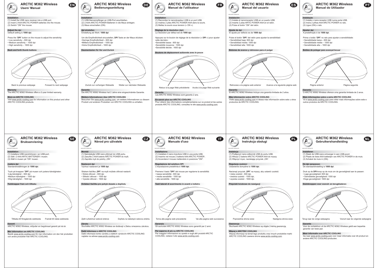 Arctic Cooling M362 User Manual