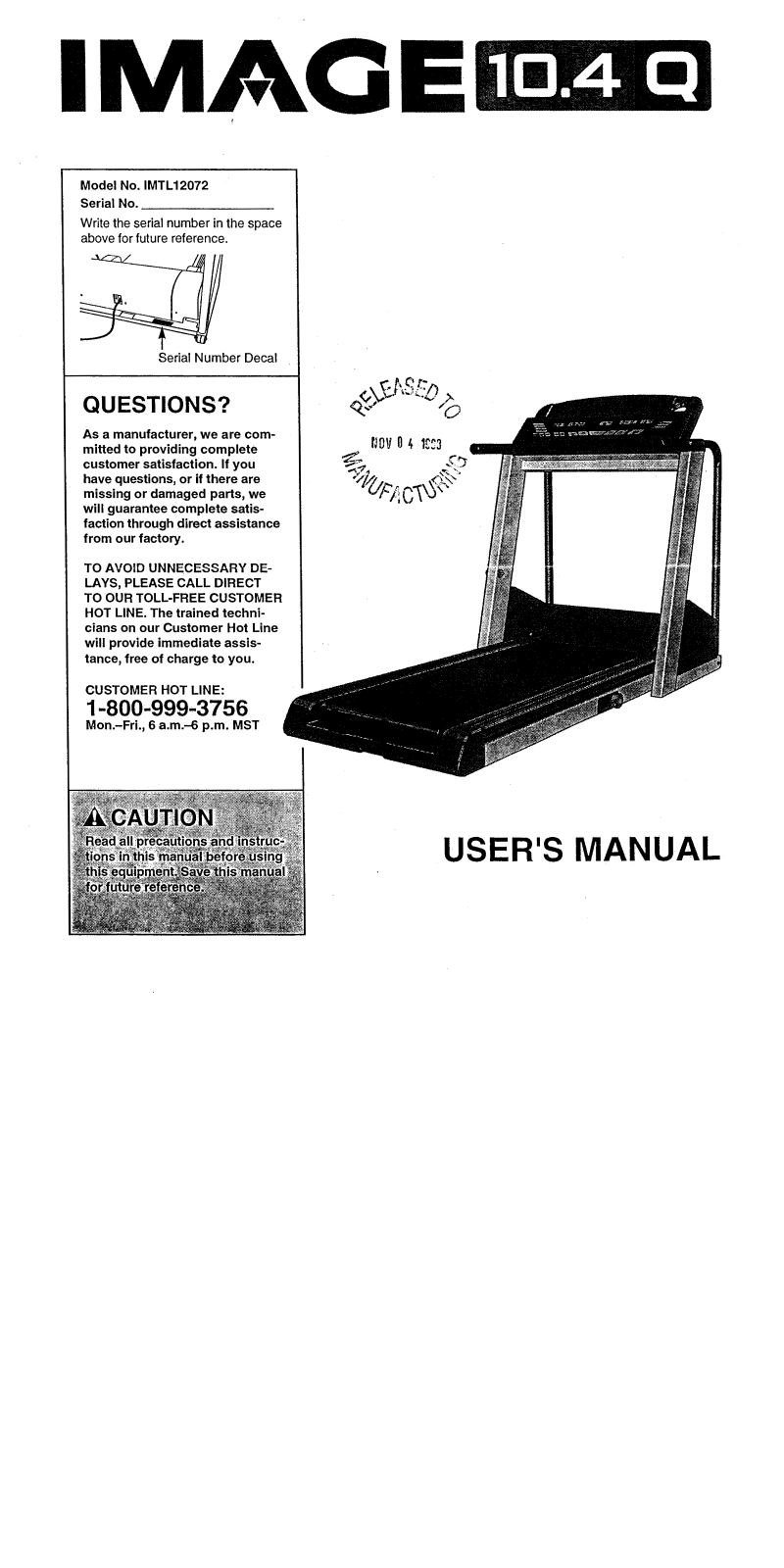 Image IMTL12072 Owner's Manual