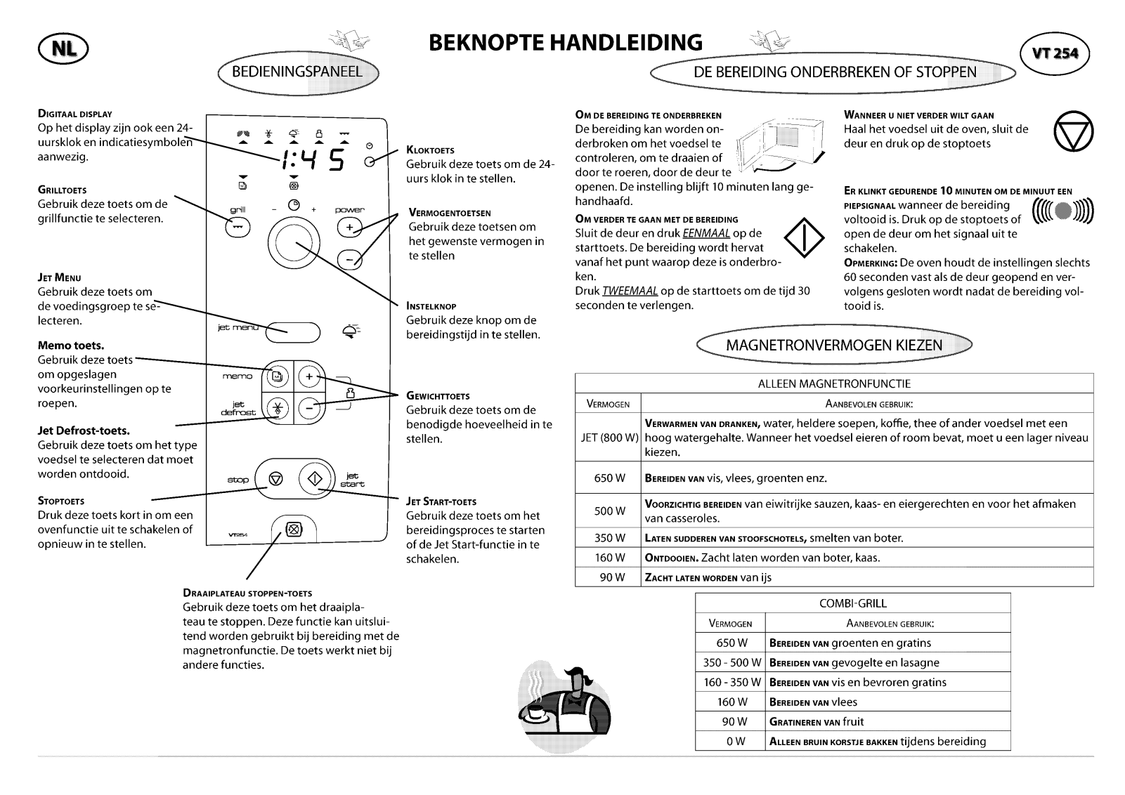 Whirlpool VT 254 / WH, VT 254 / ALU, VT 254 / SL INSTRUCTION FOR USE