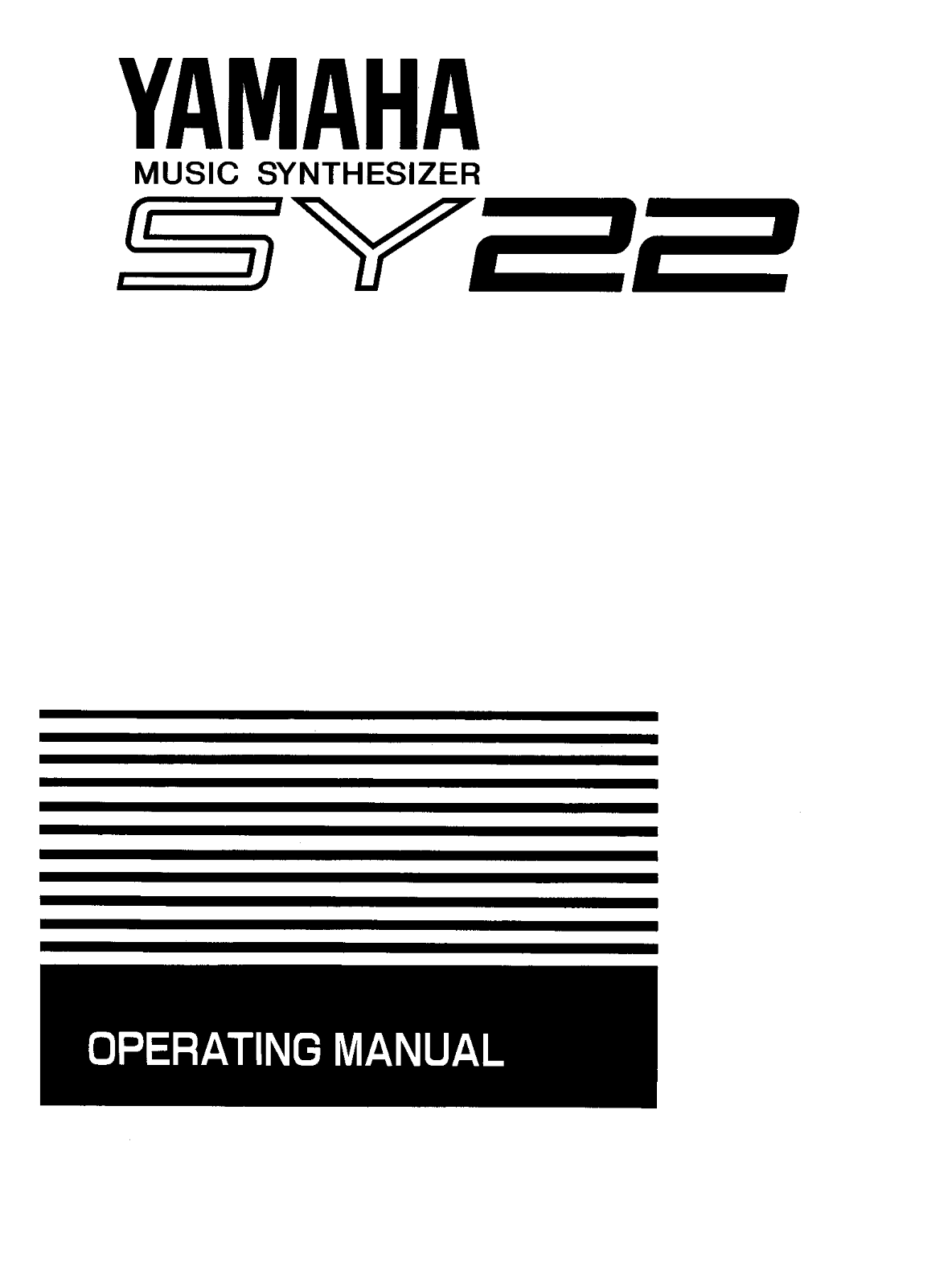 Yamaha SY22E User Manual