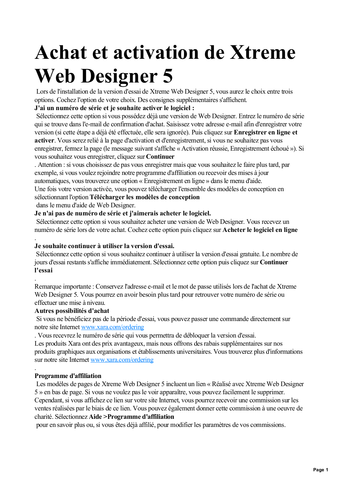 MAGIX Xtreme Web Designer 5 Manuel utilisateur