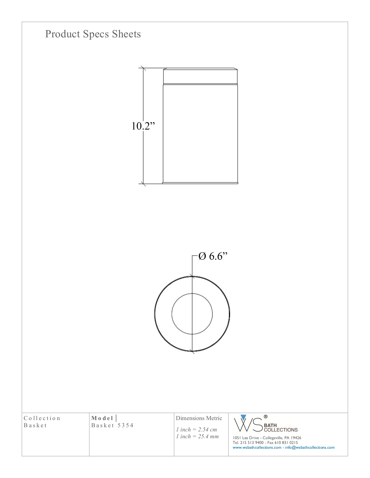 WS Bath Collections WSO3159 Specifications - ManualMachine.com