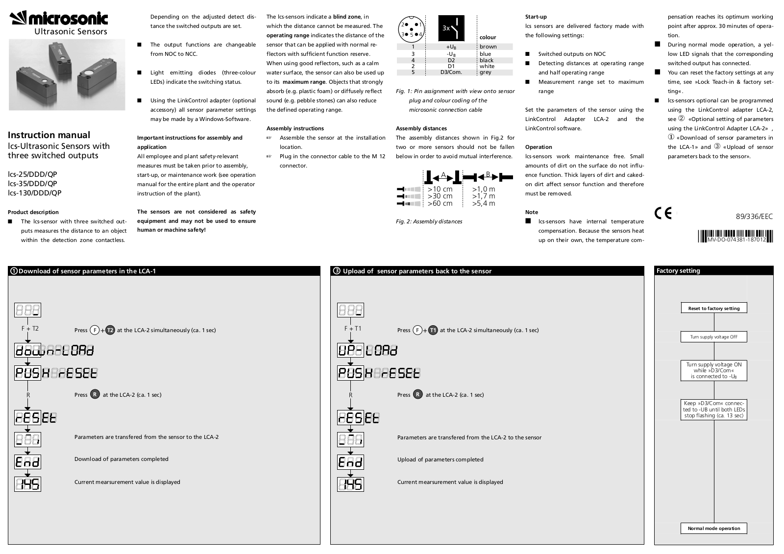 Microsonic lcs-25-DDD-QP User Manual