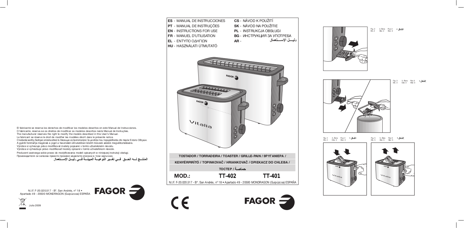 Fagor TTE-401 User Manual