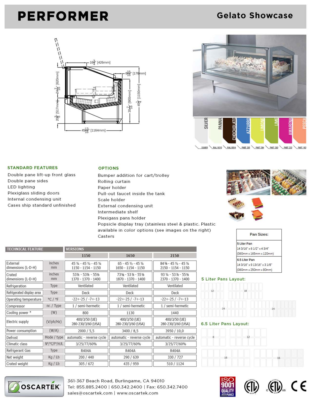 Oscartek PERFORMER G1650 User Manual