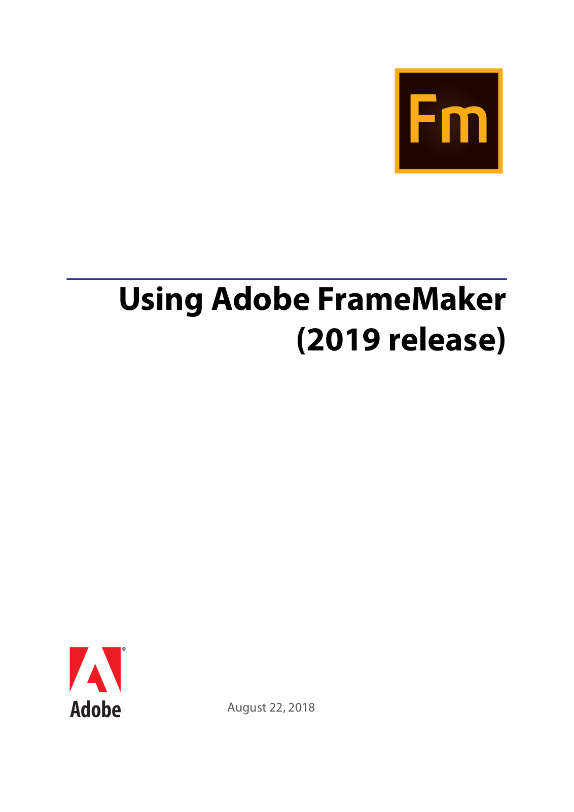 Macromedia FrameMaker - 2019 Operation Manual