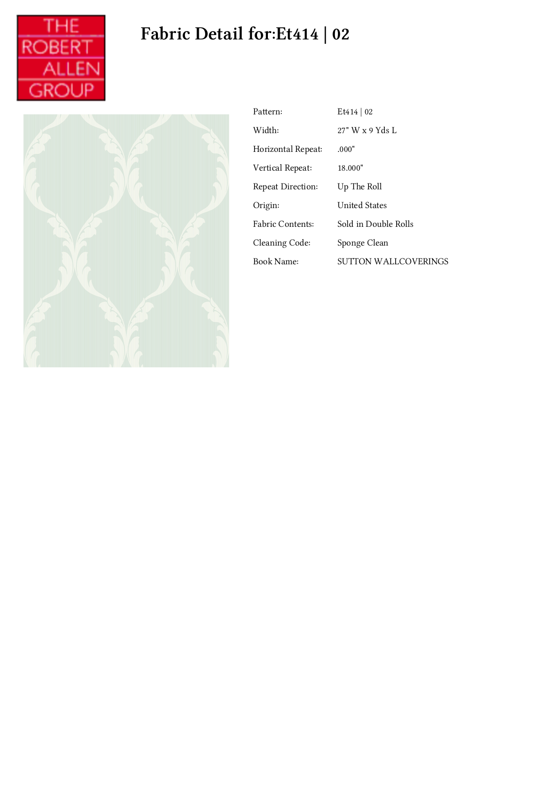 Robert Allen W004226827 Specifications - ManualMachine.com