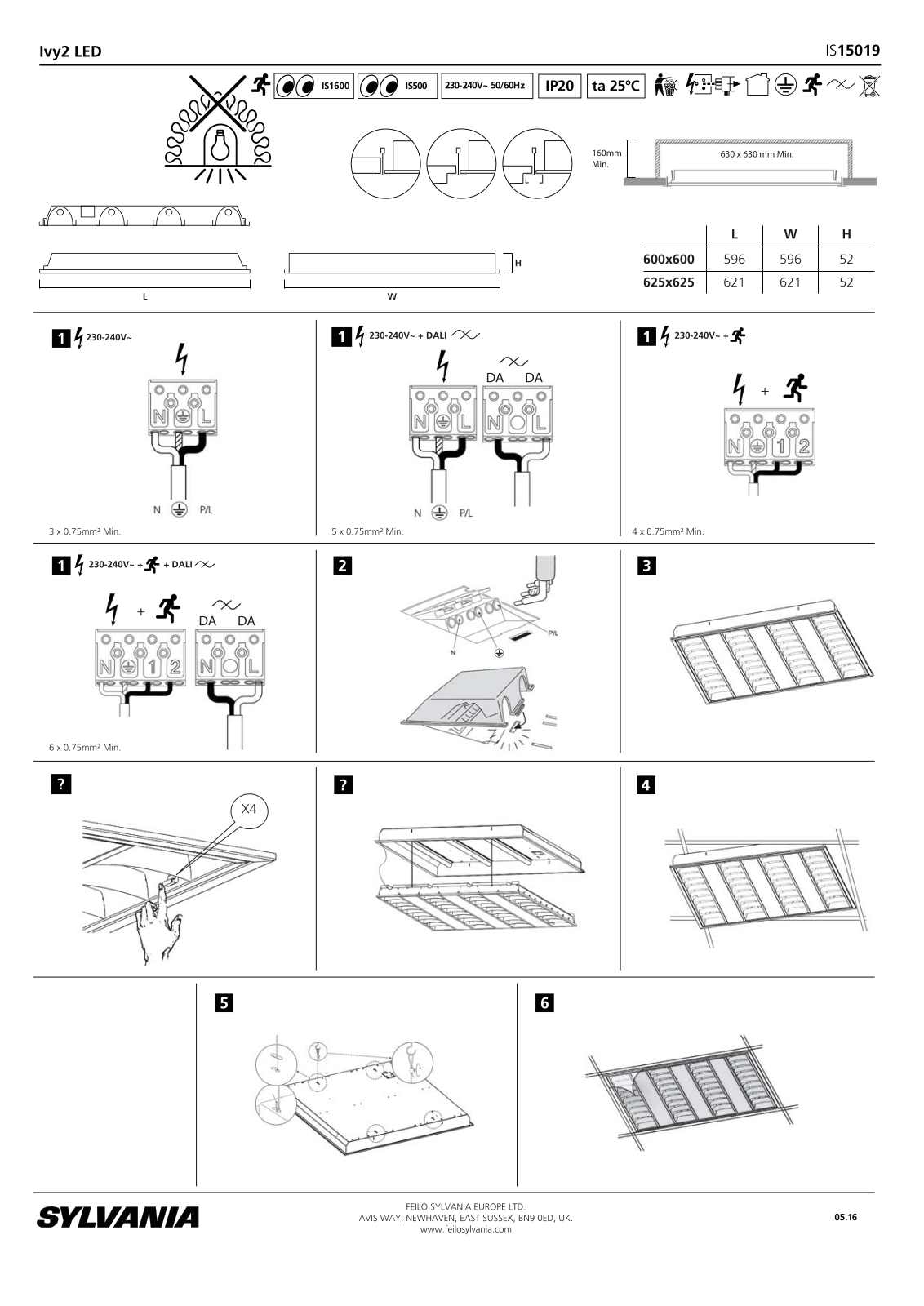 Sylvania 0052833, 0052844 Installation Instructions - ManualMachine.com